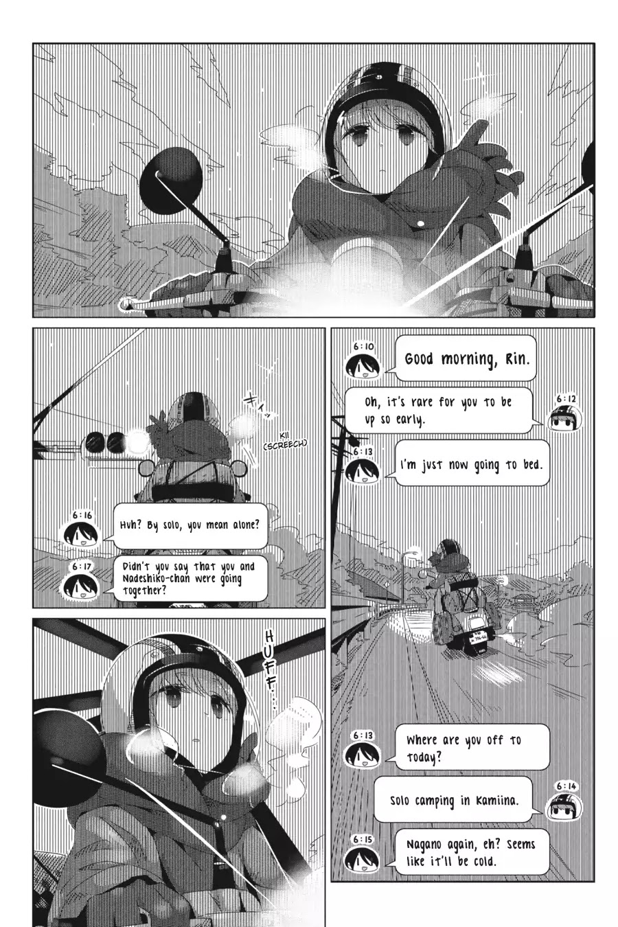 Yurucamp Chapter 15 page 1 - Chapter 15: A Cold and a Solo Trip
