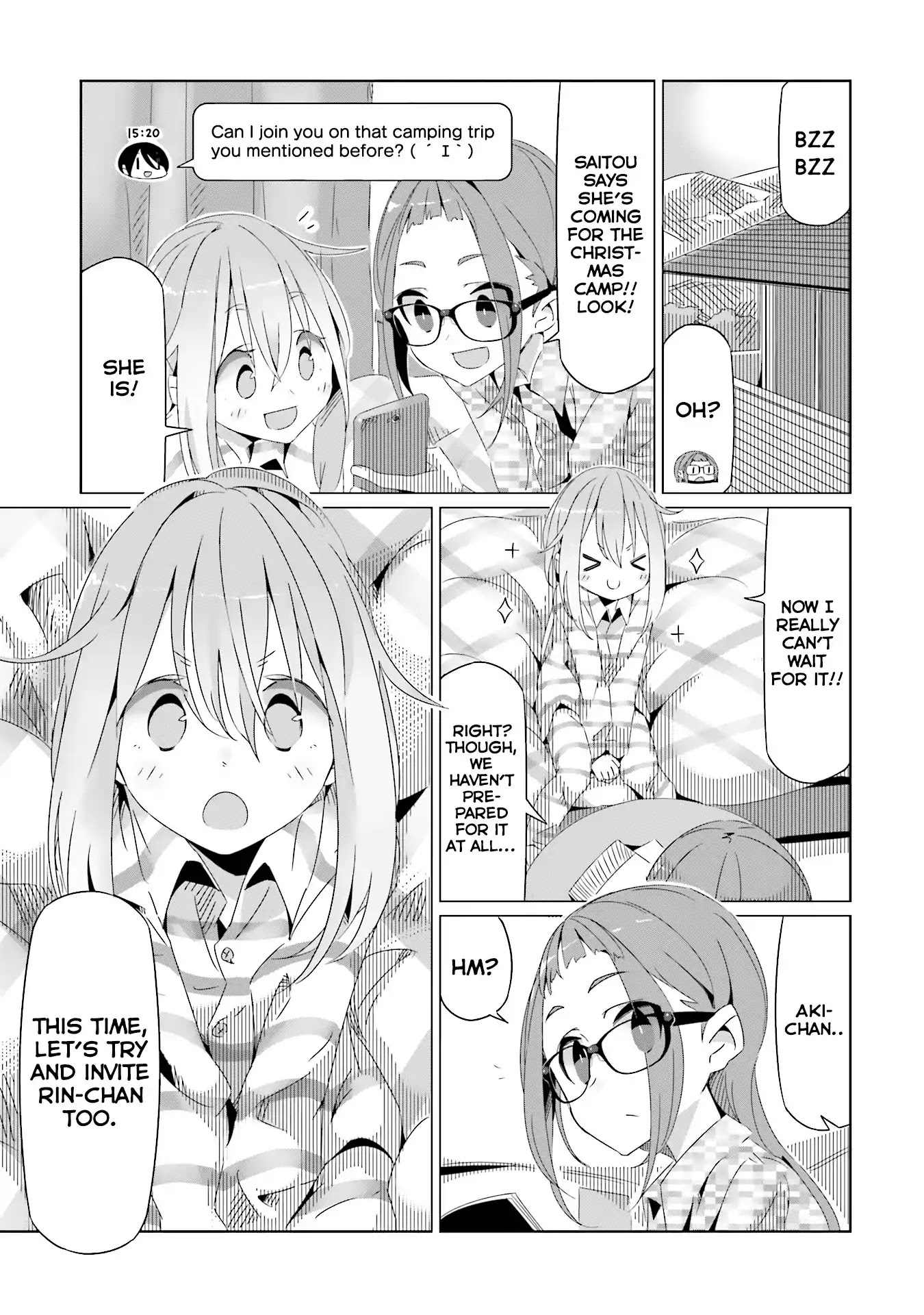 Yurucamp Chapter 17 page 12 - Chapter 17: Hayatarou and the Steamy Komagane Night