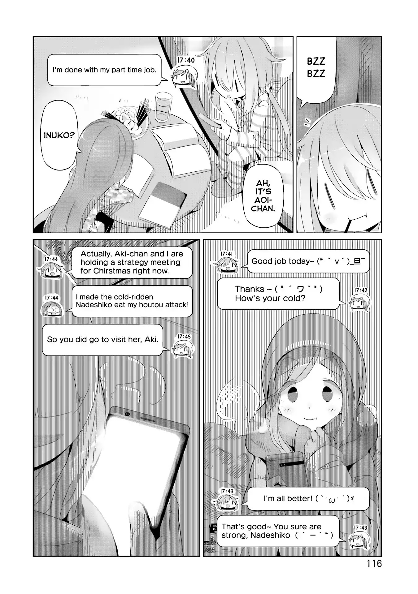 Yurucamp Chapter 17 page 25 - Chapter 17: Hayatarou and the Steamy Komagane Night