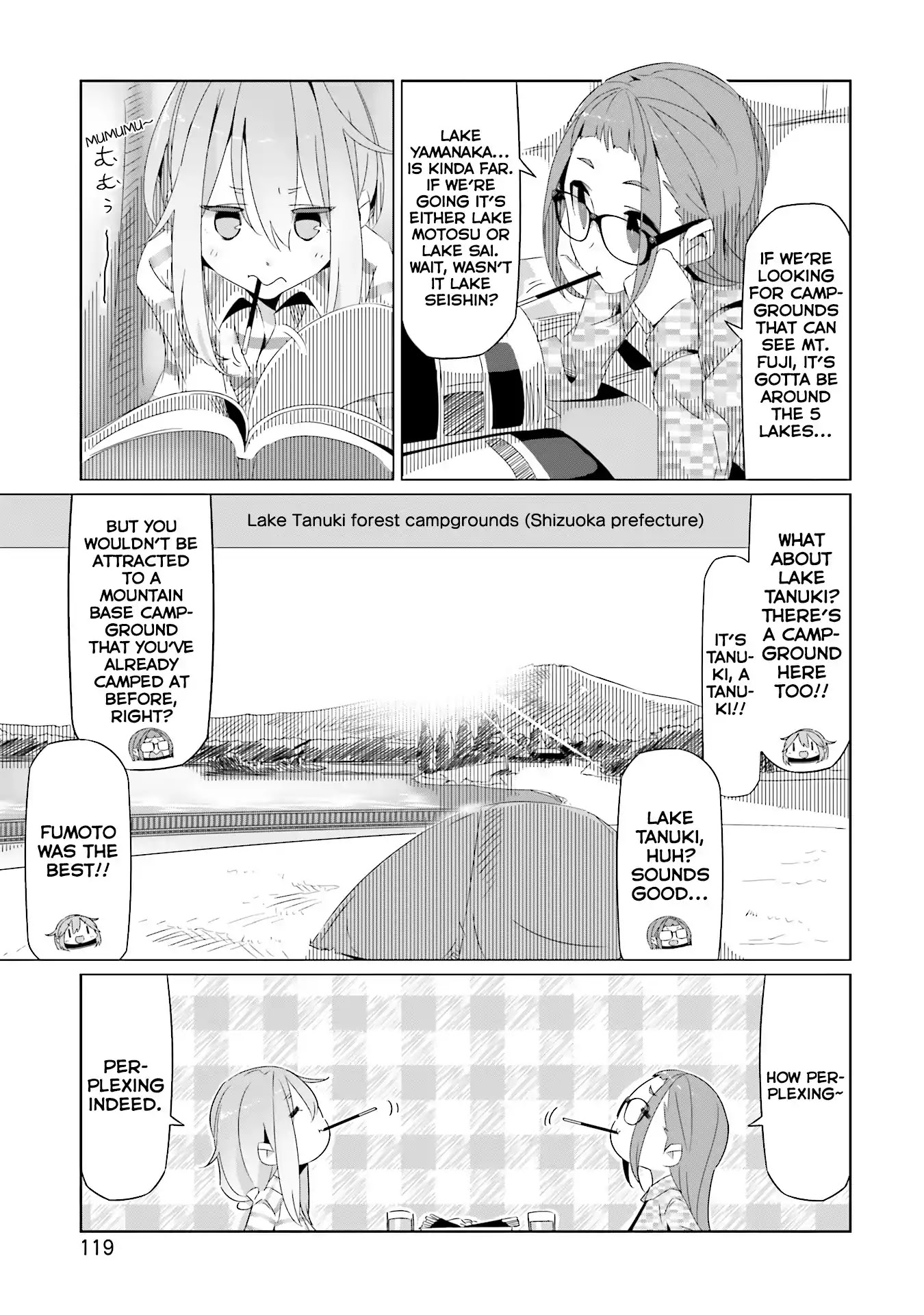 Yurucamp Chapter 17 page 28 - Chapter 17: Hayatarou and the Steamy Komagane Night
