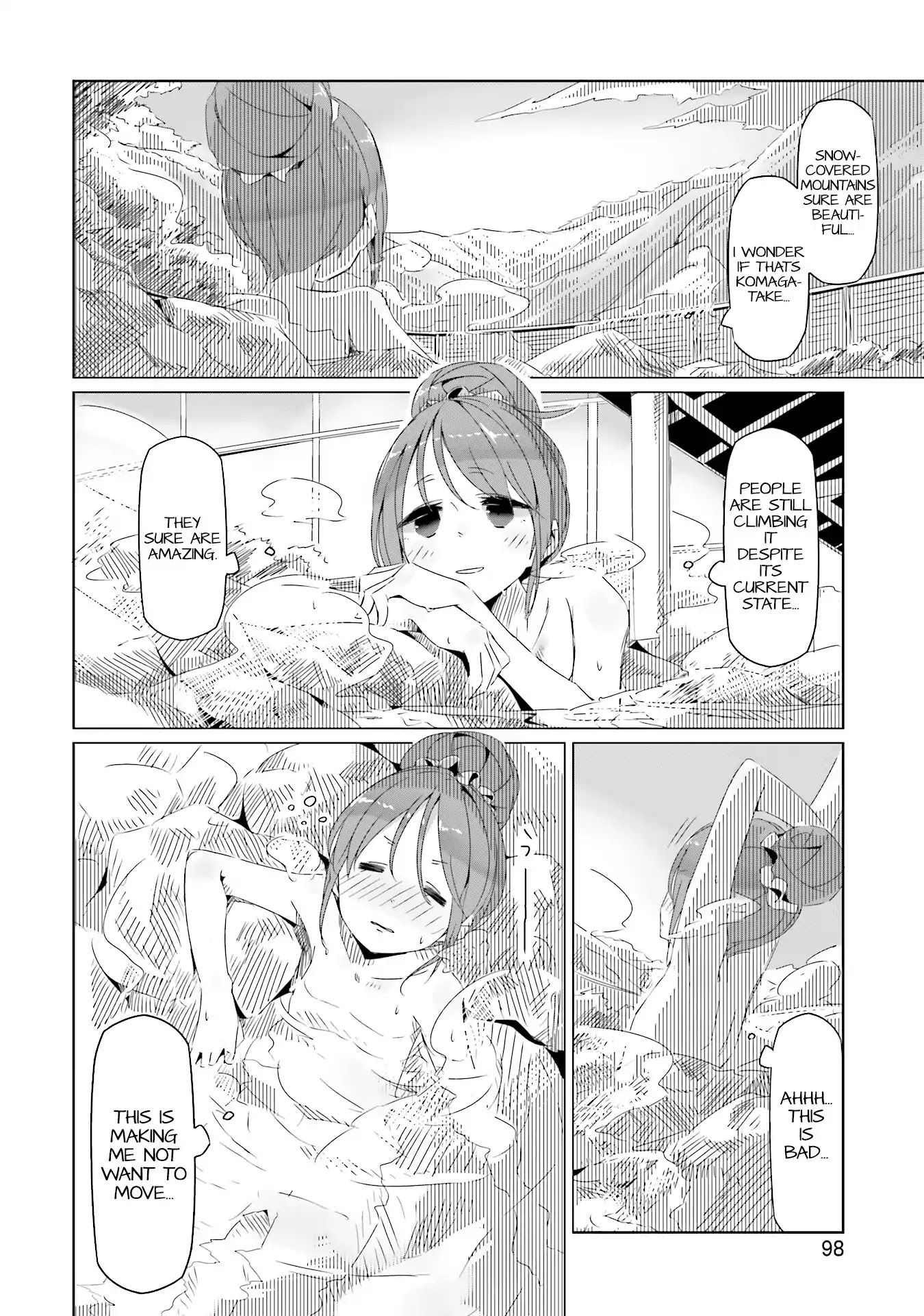 Yurucamp Chapter 17 page 7 - Chapter 17: Hayatarou and the Steamy Komagane Night