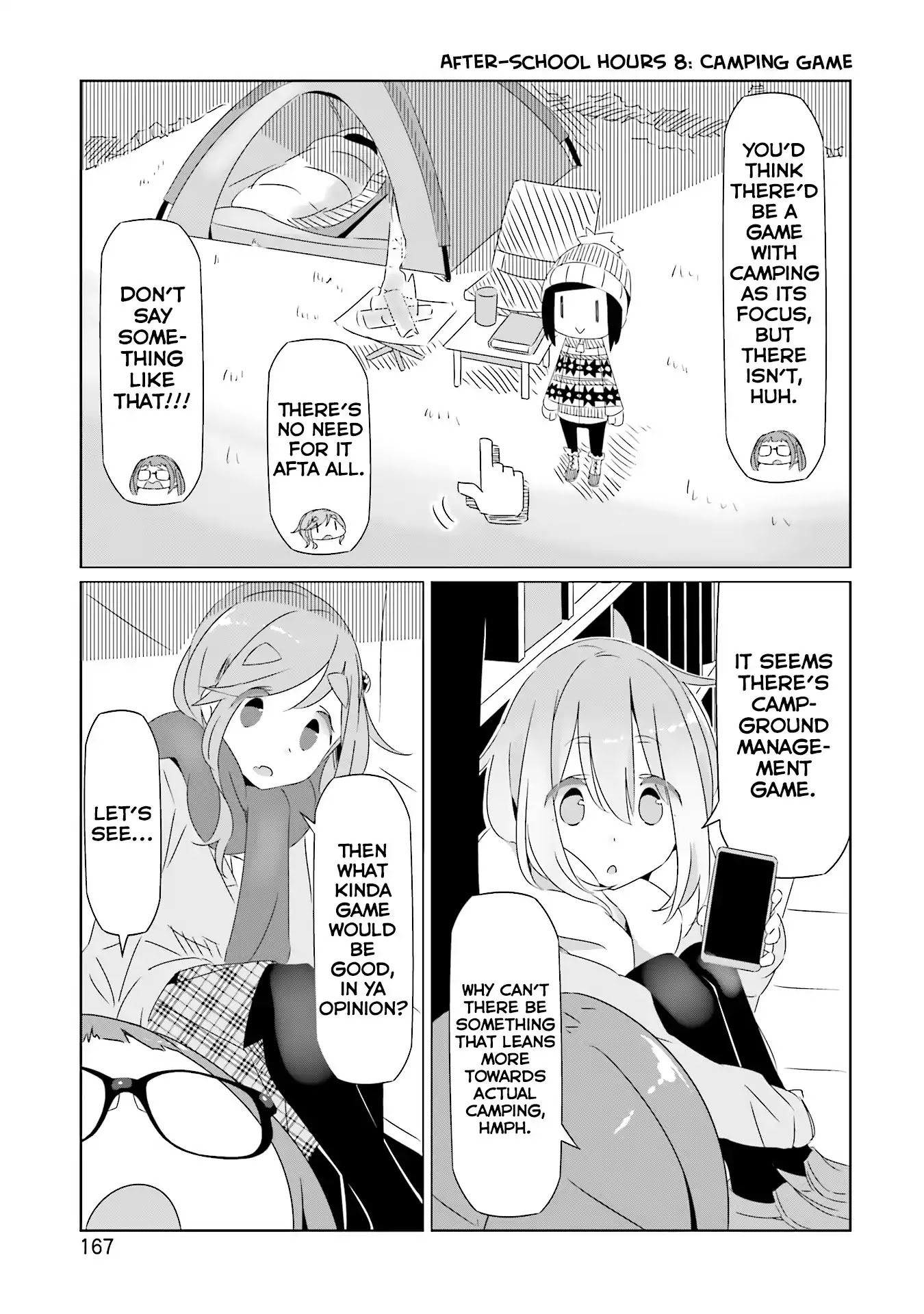 Yurucamp Chapter 18.5 page 17 - Vol.3 Side Stories: Room Camp