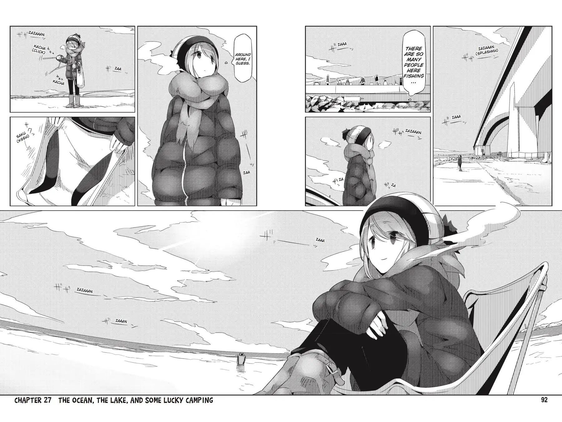 Yurucamp Chapter 27 page 4 - Chapter 27: The Ocean, the Lake, and Some Lucky Camping