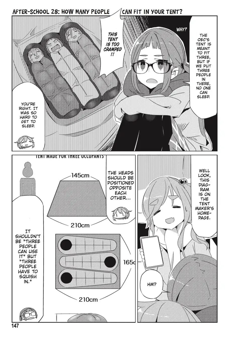 Yurucamp Chapter 28.5 page 3 - Vol.5 Side Stories: Room Camp