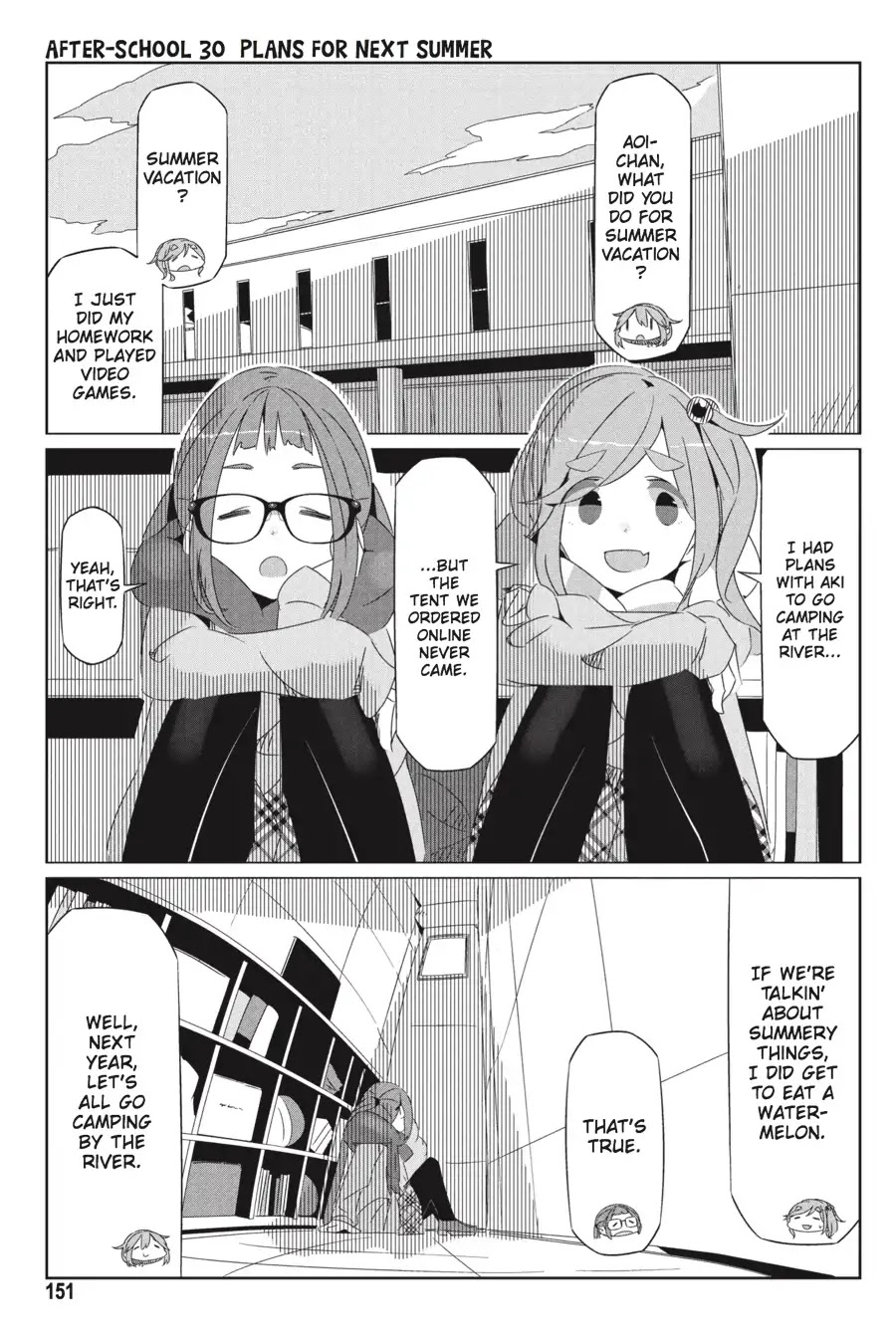 Yurucamp Chapter 28.5 page 7 - Vol.5 Side Stories: Room Camp