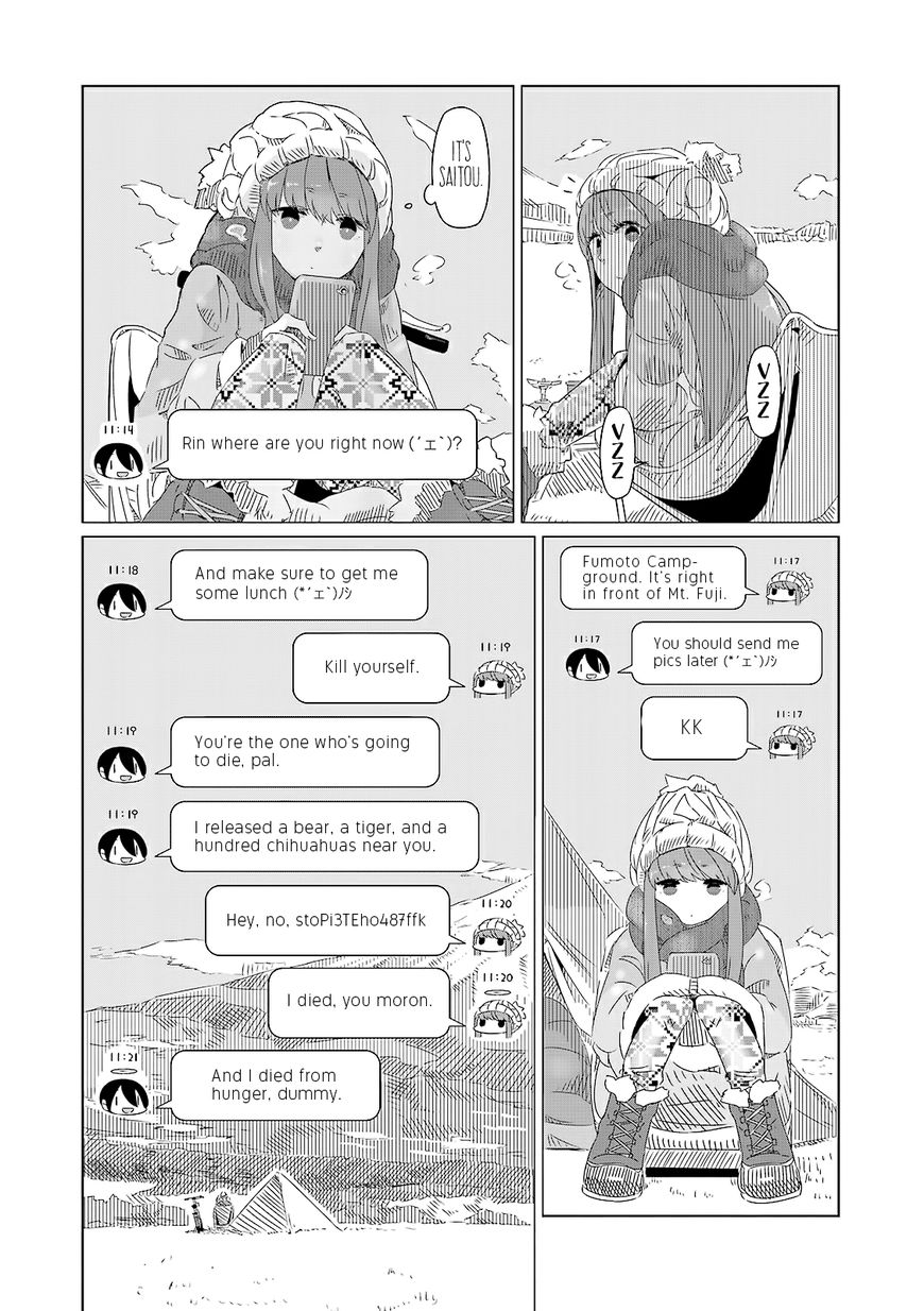 Yurucamp Chapter 3 page 6 - Chapter 3 : She Camps Alone at the Base