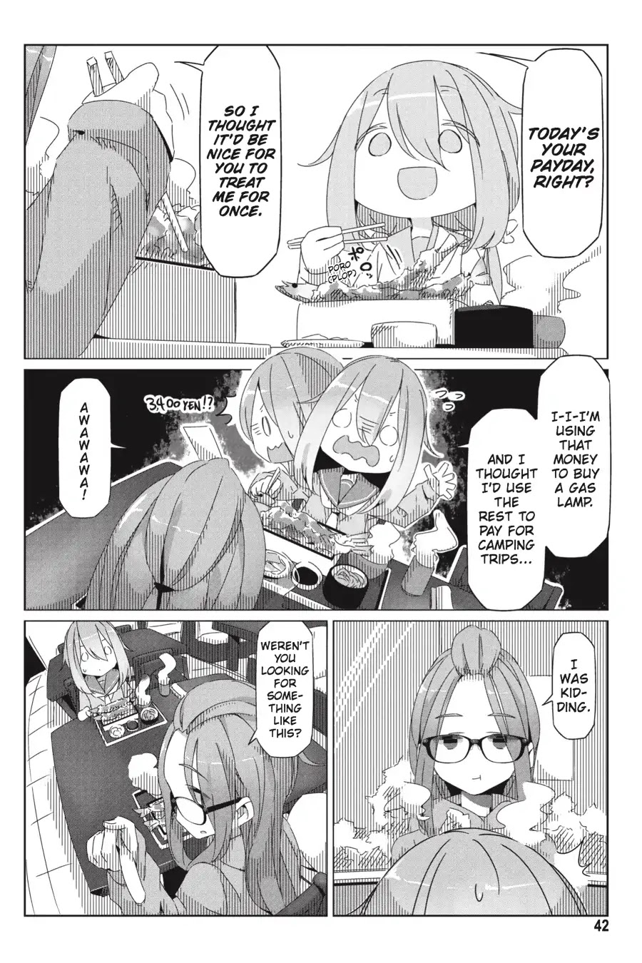 Yurucamp Chapter 30 page 14 - Chapter 30: The Lamp and the Heat Packs