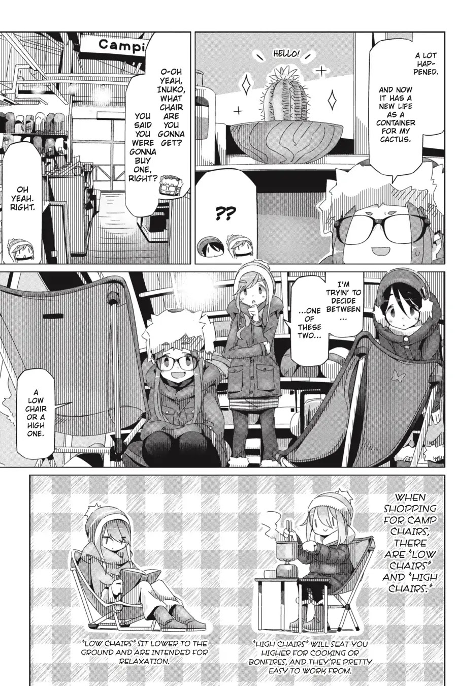 Yurucamp Chapter 31 page 15 - Chapter 31: Caribou-kun and the Camp Chairs