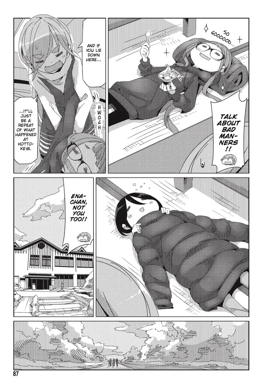 Yurucamp Chapter 32 page 7 - Chapter 32: Snow Country Hot Pot and Lake Yamanaka