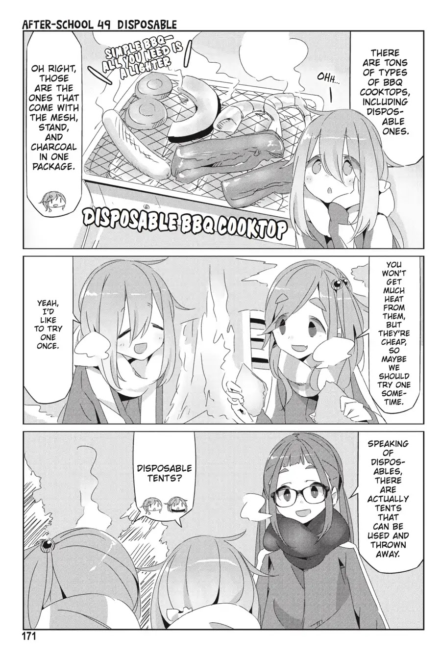 Yurucamp Chapter 34.5 page 13 - Vol.6 Side Stories: Room Camp