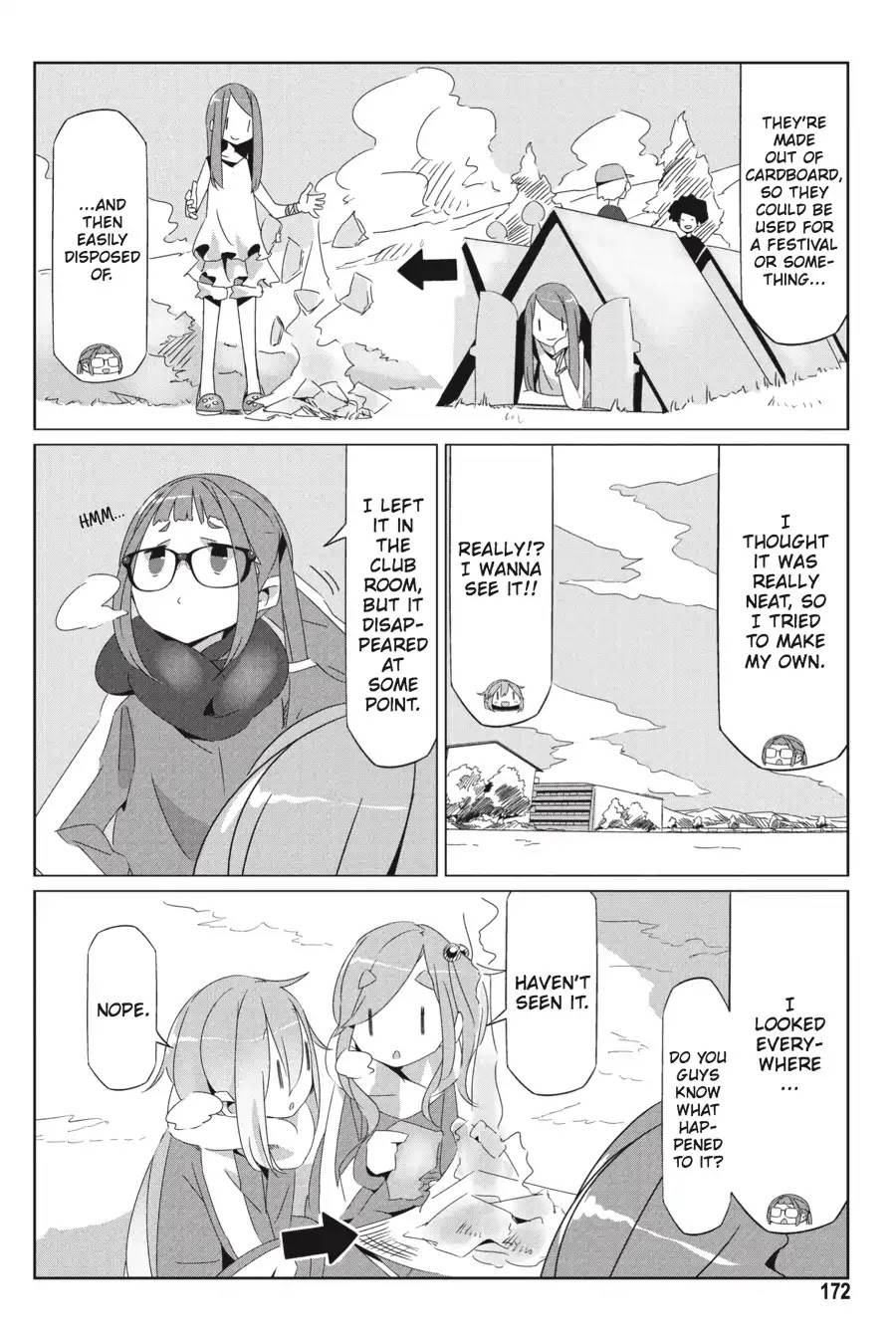 Yurucamp Chapter 34.5 page 14 - Vol.6 Side Stories: Room Camp