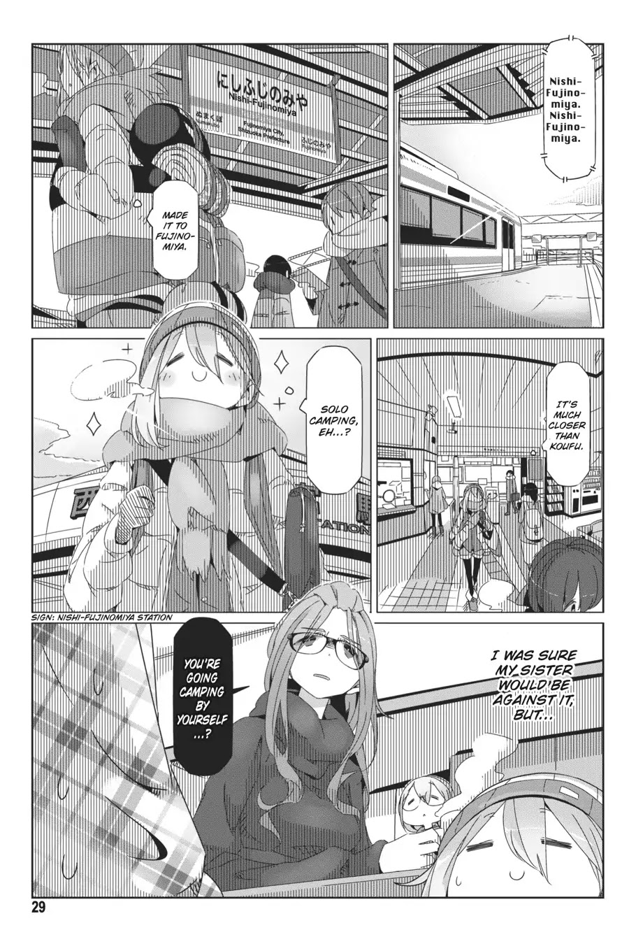 Yurucamp Chapter 36 page 1 - Chapter 36: Nadeshiko's Walk and Shimarin's Walk