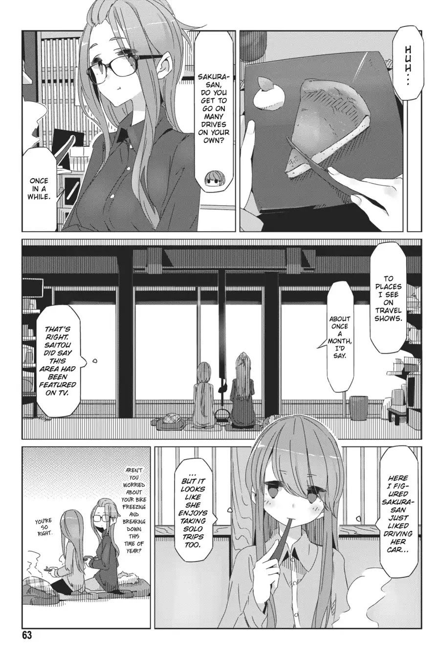 Yurucamp Chapter 37 page 9 - Chapter 37: The Cafe, shigure, and the Solo Journey