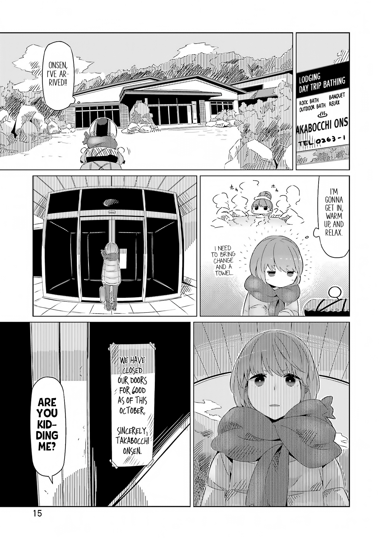 Yurucamp Chapter 7 page 16 - Chapter 7 : Onsen, Bocchi, and a Mountain Meal