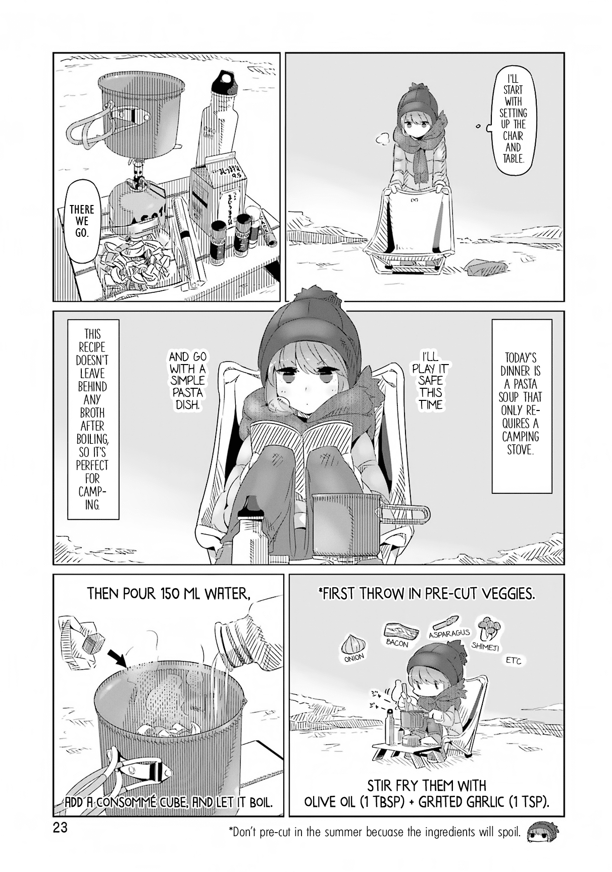 Yurucamp Chapter 7 page 23 - Chapter 7 : Onsen, Bocchi, and a Mountain Meal