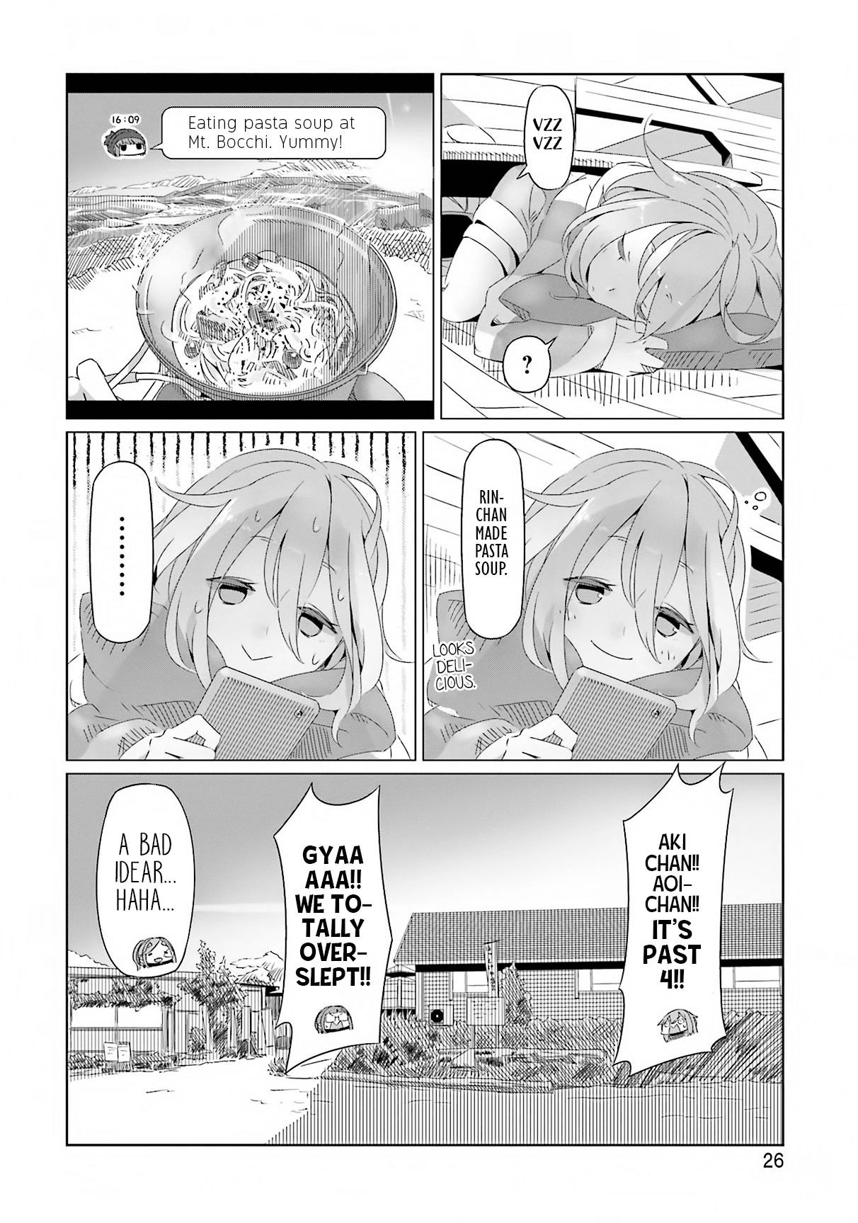 Yurucamp Chapter 7 page 26 - Chapter 7 : Onsen, Bocchi, and a Mountain Meal