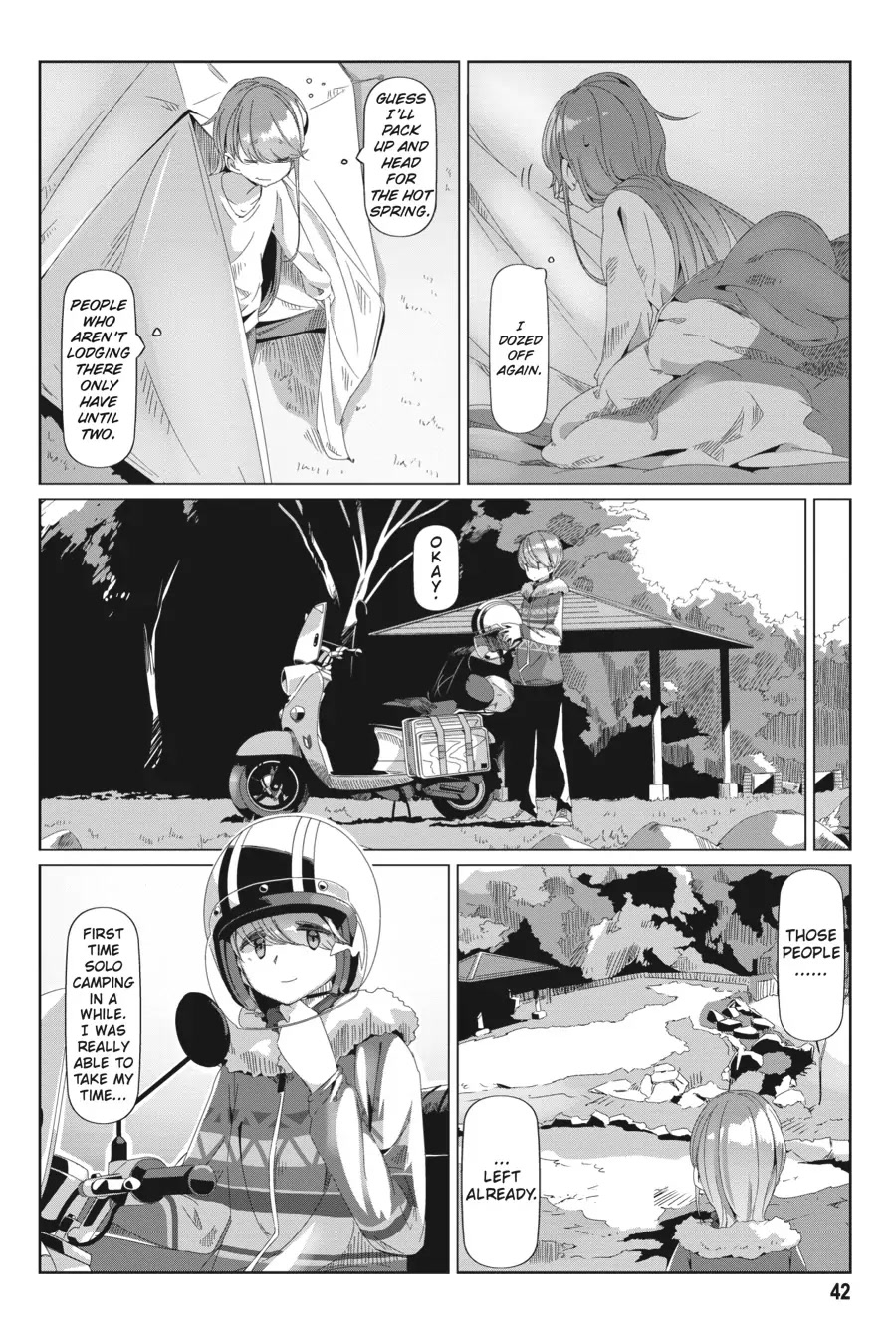 Yurucamp Chapter 71 page 14 - Chapter 71: The Kagamihara Sisters' Cherry-Blossom Excursion