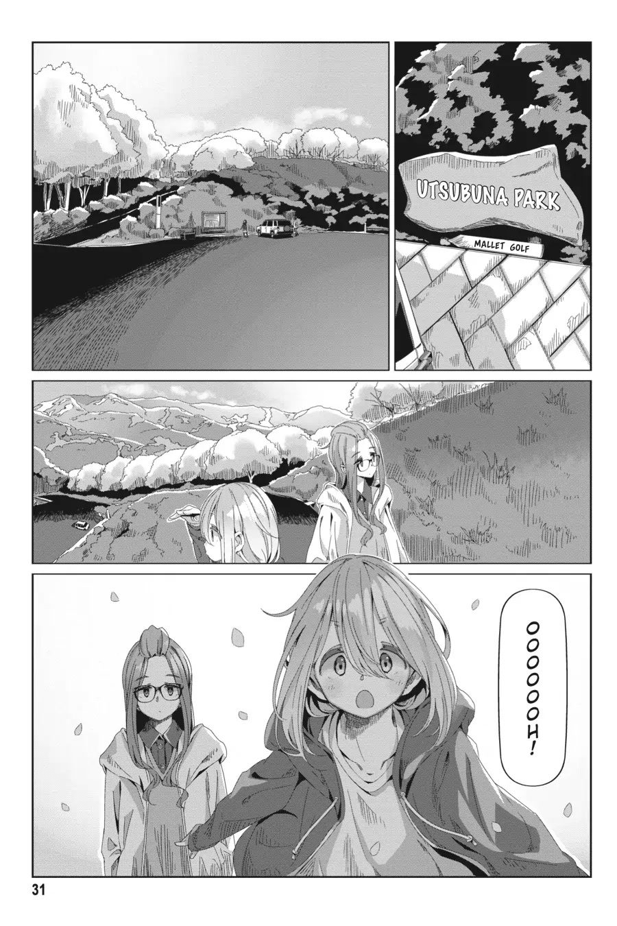 Yurucamp Chapter 71 page 3 - Chapter 71: The Kagamihara Sisters' Cherry-Blossom Excursion