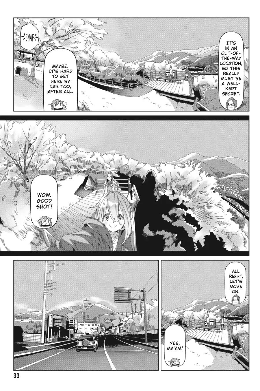 Yurucamp Chapter 71 page 5 - Chapter 71: The Kagamihara Sisters' Cherry-Blossom Excursion