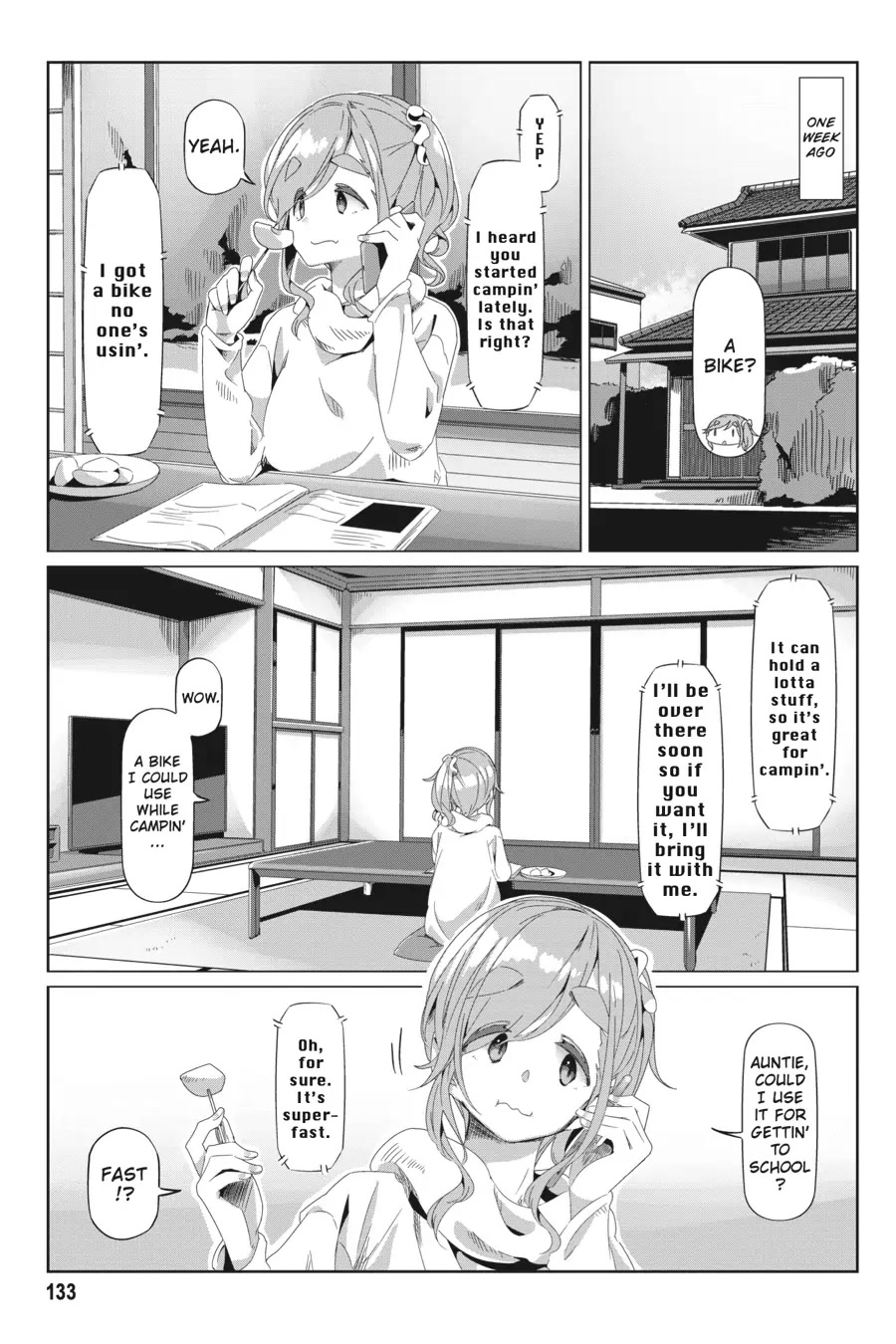 Yurucamp Chapter 75 page 1 - Chapter 75: A Short Outing by Bike