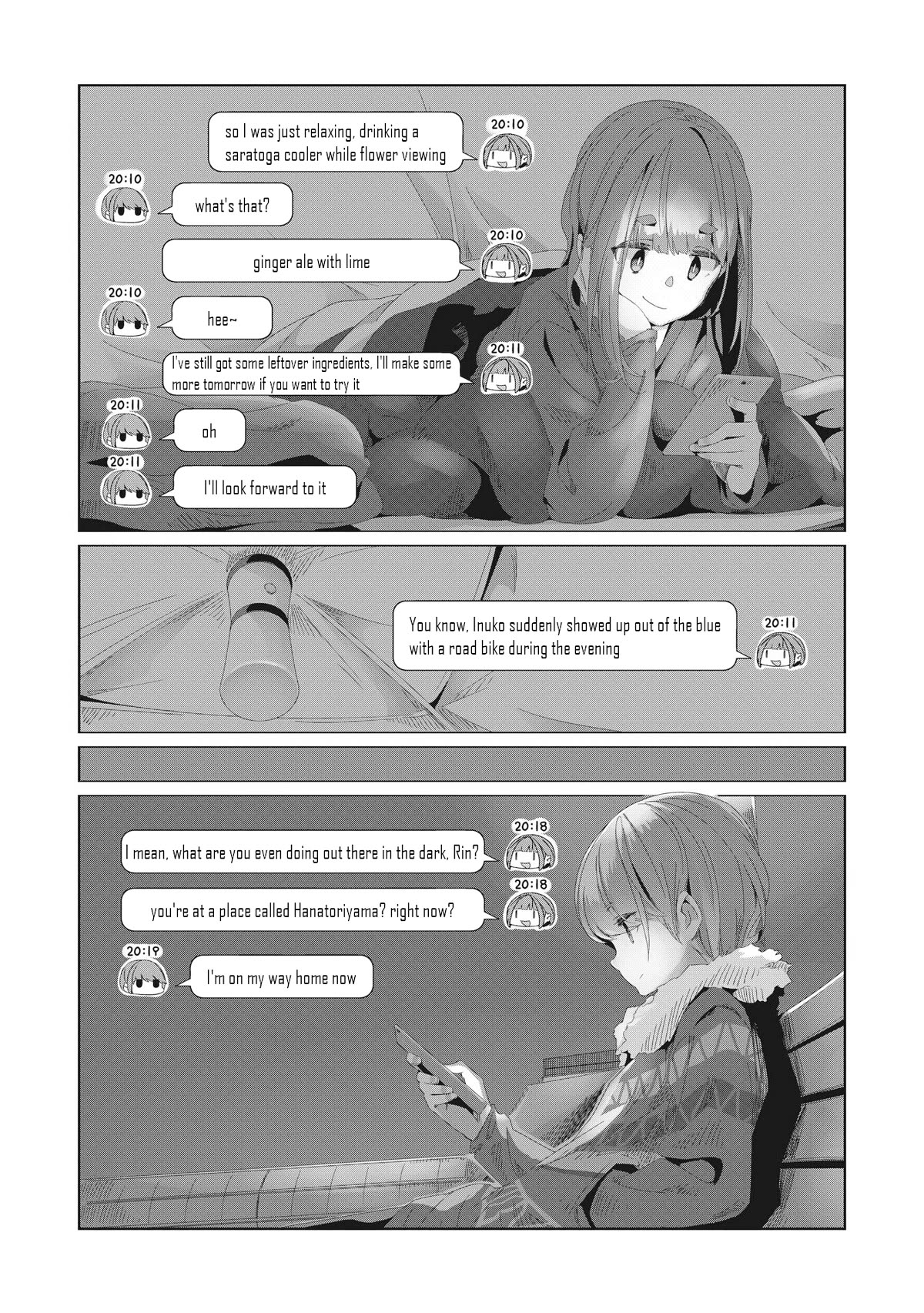 Yurucamp Chapter 77 page 10 - Chapter 77: The Night at the Solo Camp, The Truth of the Inuyama Family