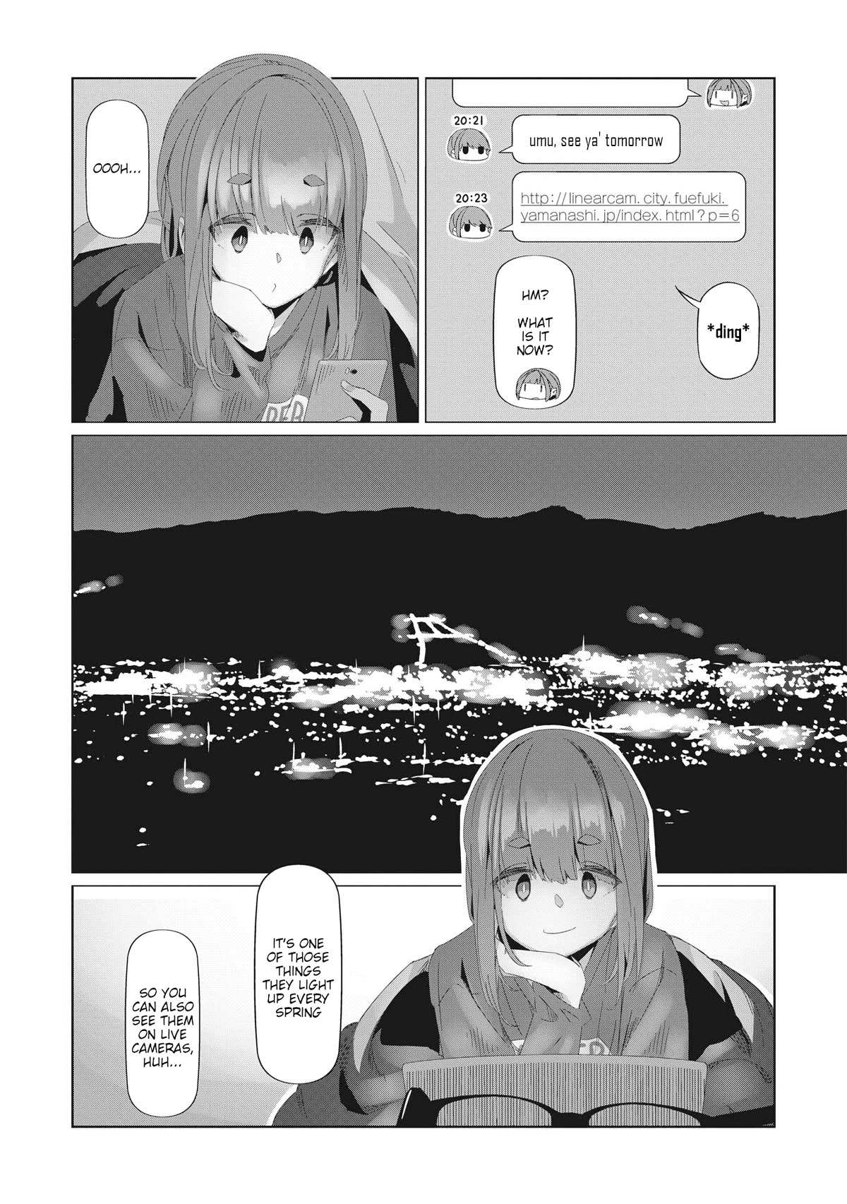 Yurucamp Chapter 77 page 12 - Chapter 77: The Night at the Solo Camp, The Truth of the Inuyama Family