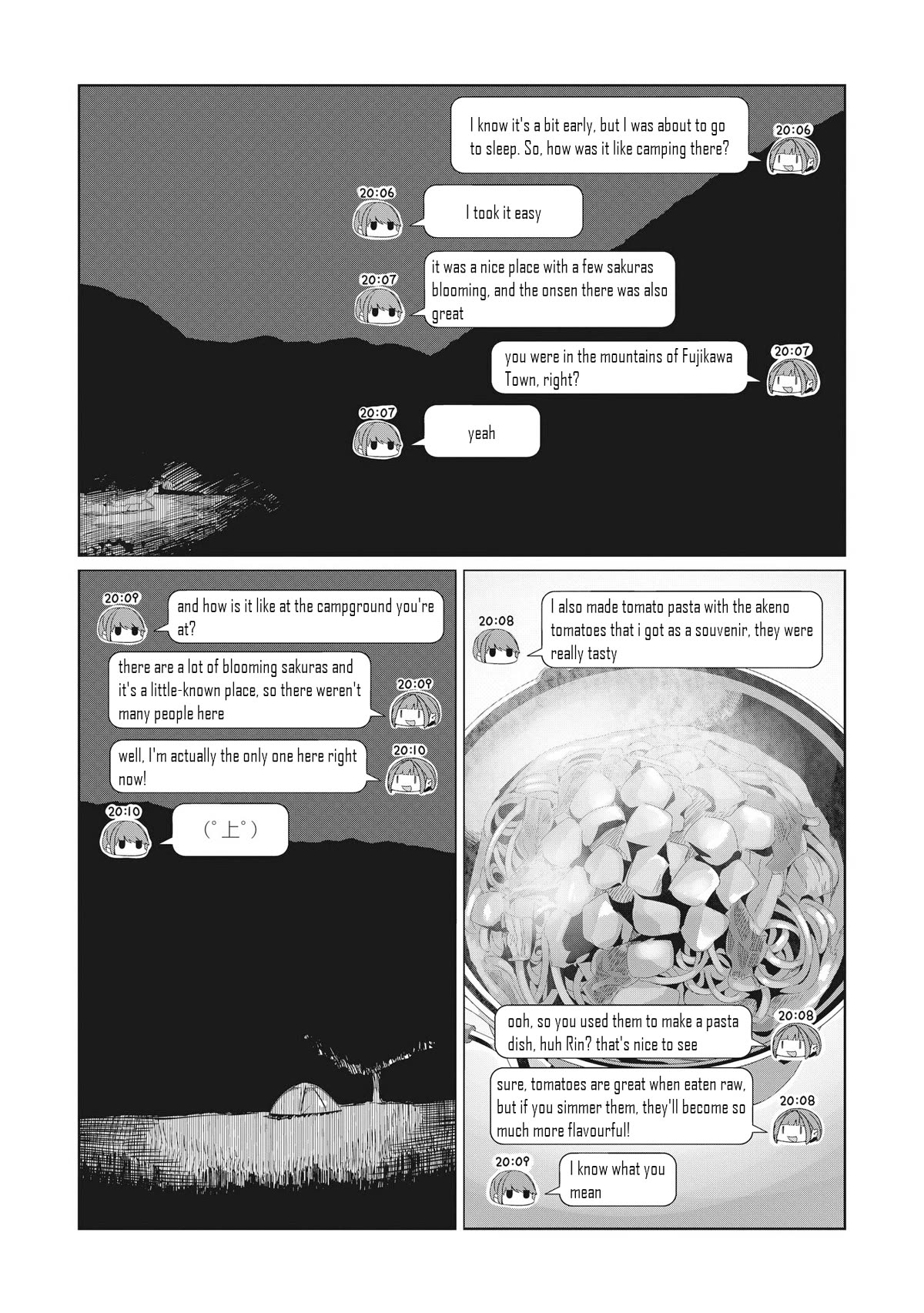 Yurucamp Chapter 77 page 9 - Chapter 77: The Night at the Solo Camp, The Truth of the Inuyama Family