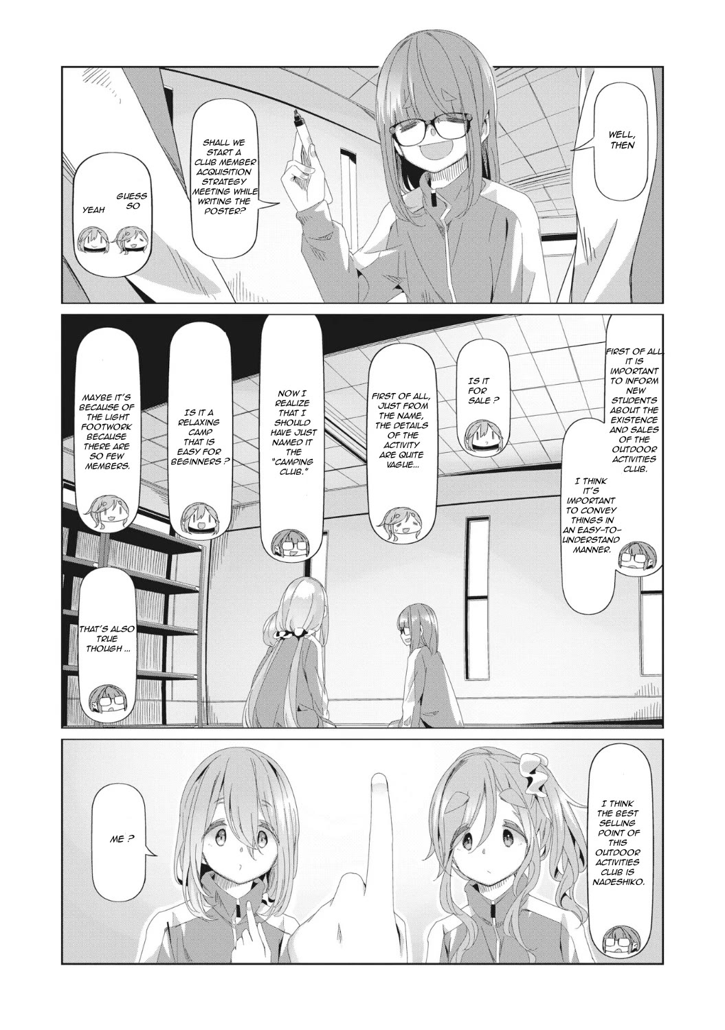 Yurucamp Chapter 78 page 10 - Chapter 78: New Club Member Recruitment Strategy Meeting