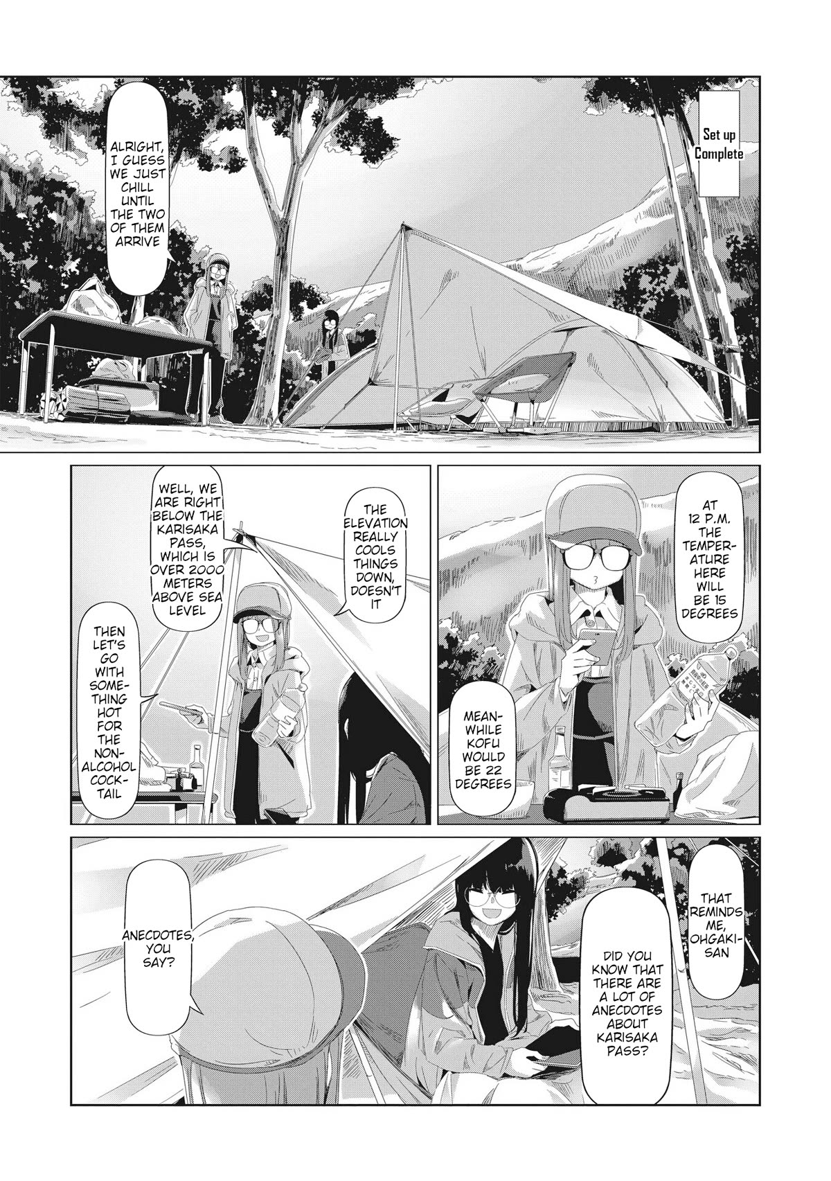 Yurucamp Chapter 83 page 6 - Chapter 83: Chiaki and Minami's Non-Alcoholic Karisaka Camp