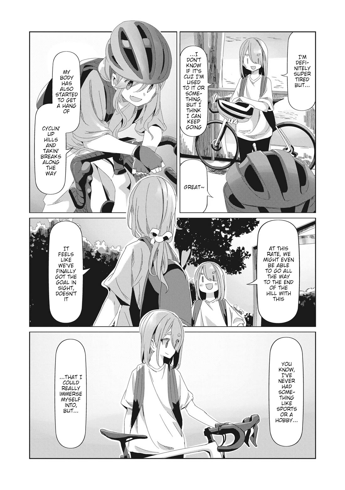 Yurucamp Chapter 84 page 19 - Chapter 84: Full Speed Ahead! Inuko and Mei's Karisaka Hill Climb