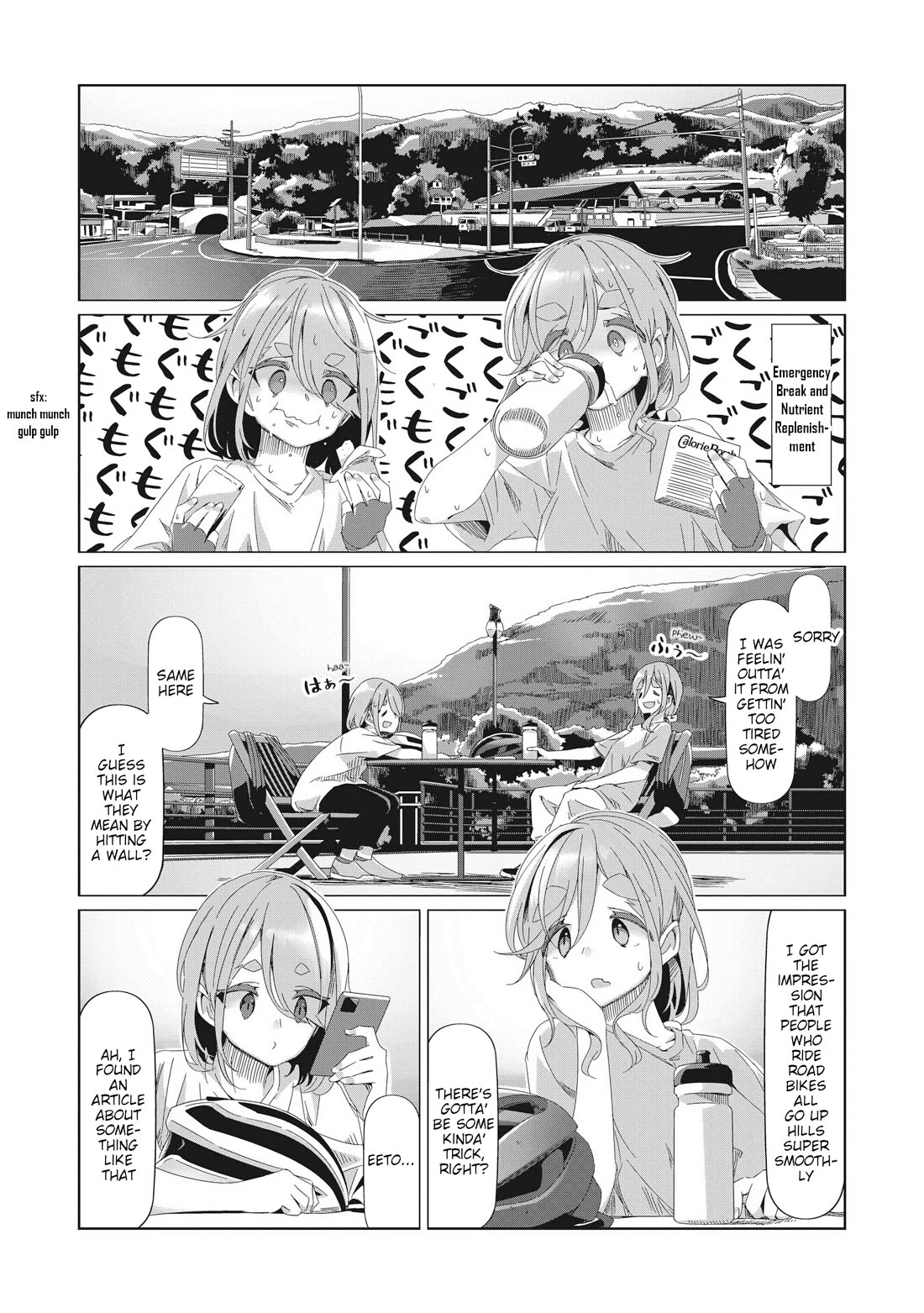 Yurucamp Chapter 84 page 4 - Chapter 84: Full Speed Ahead! Inuko and Mei's Karisaka Hill Climb