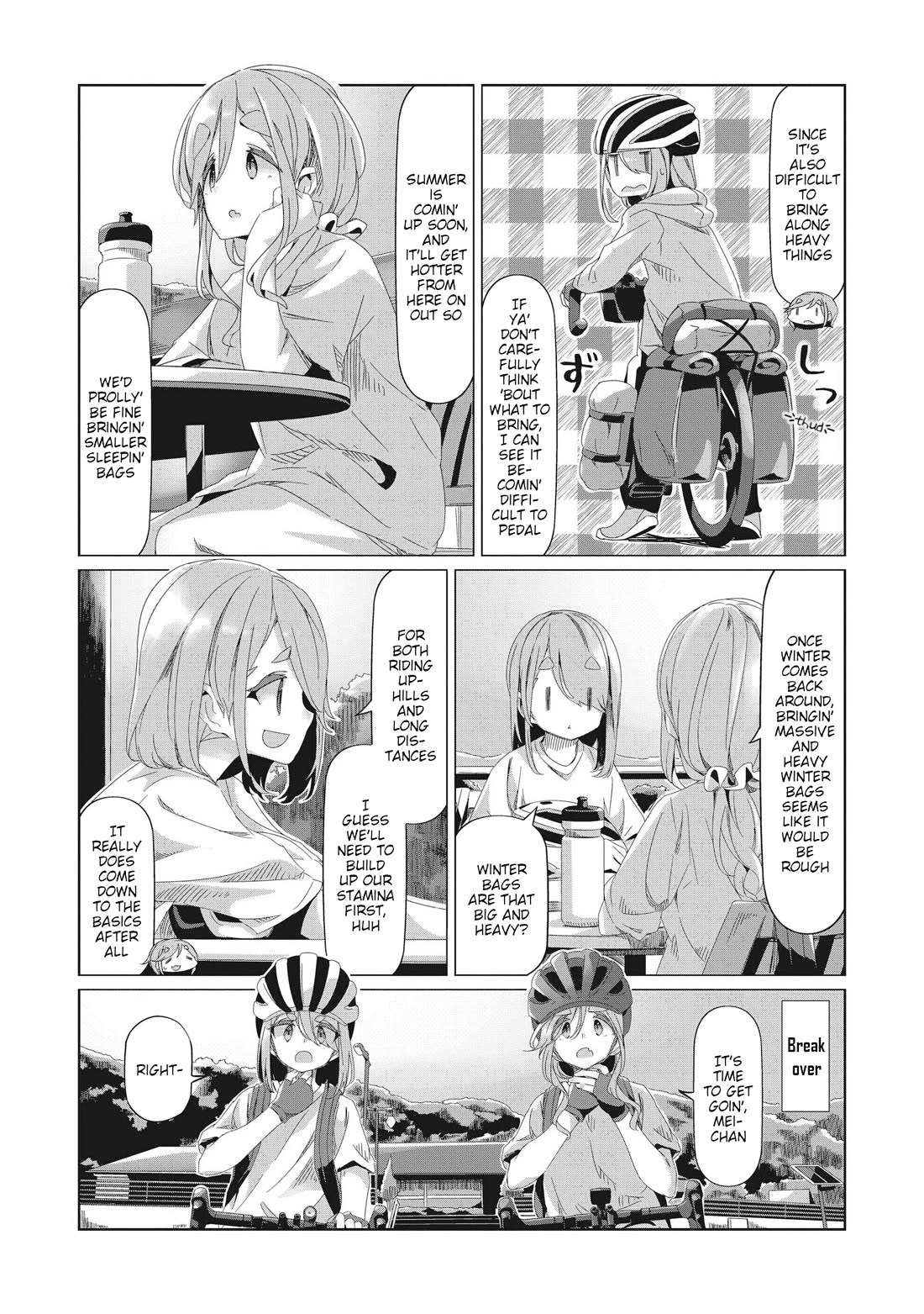 Yurucamp Chapter 84 page 7 - Chapter 84: Full Speed Ahead! Inuko and Mei's Karisaka Hill Climb