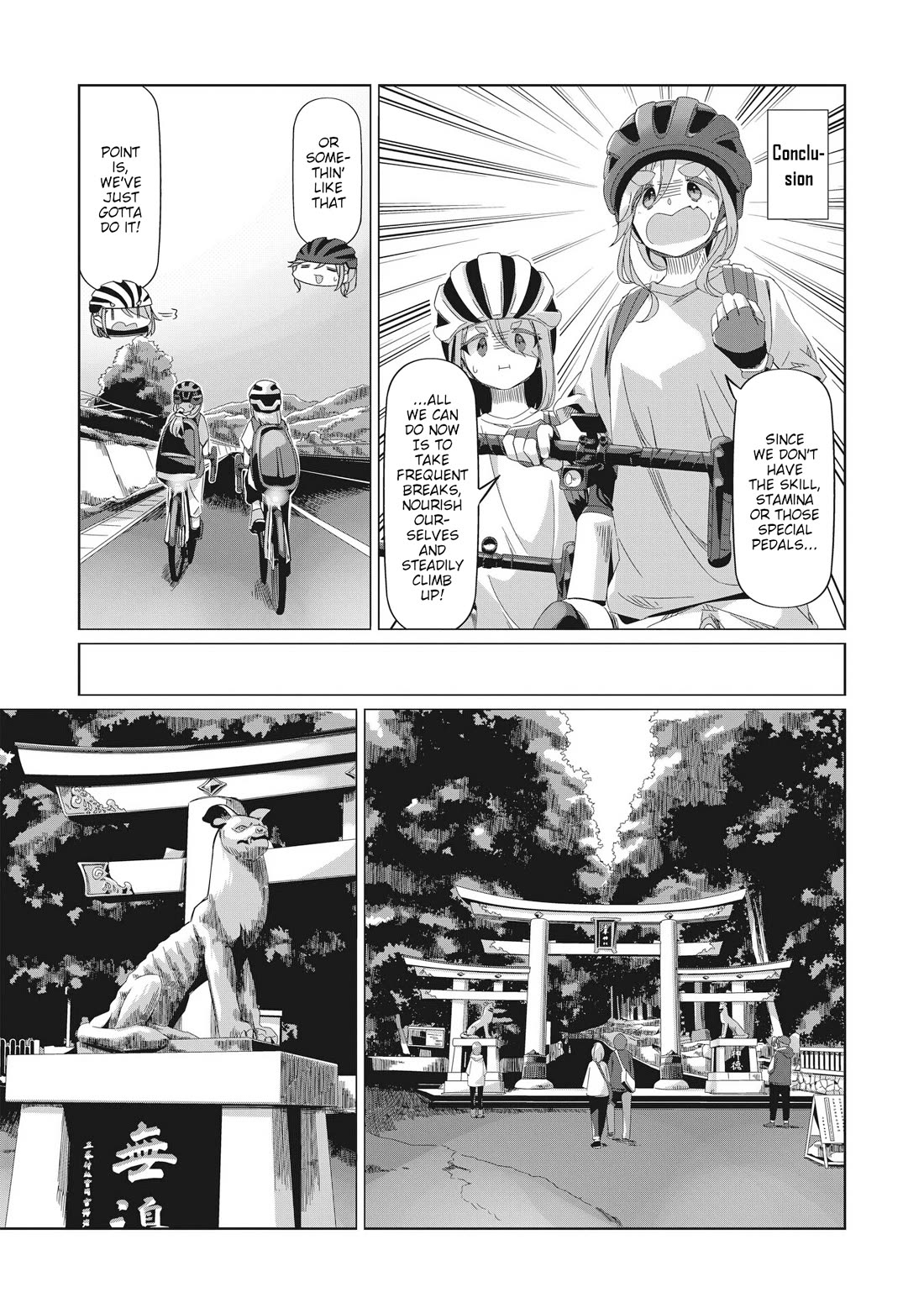 Yurucamp Chapter 84 page 8 - Chapter 84: Full Speed Ahead! Inuko and Mei's Karisaka Hill Climb