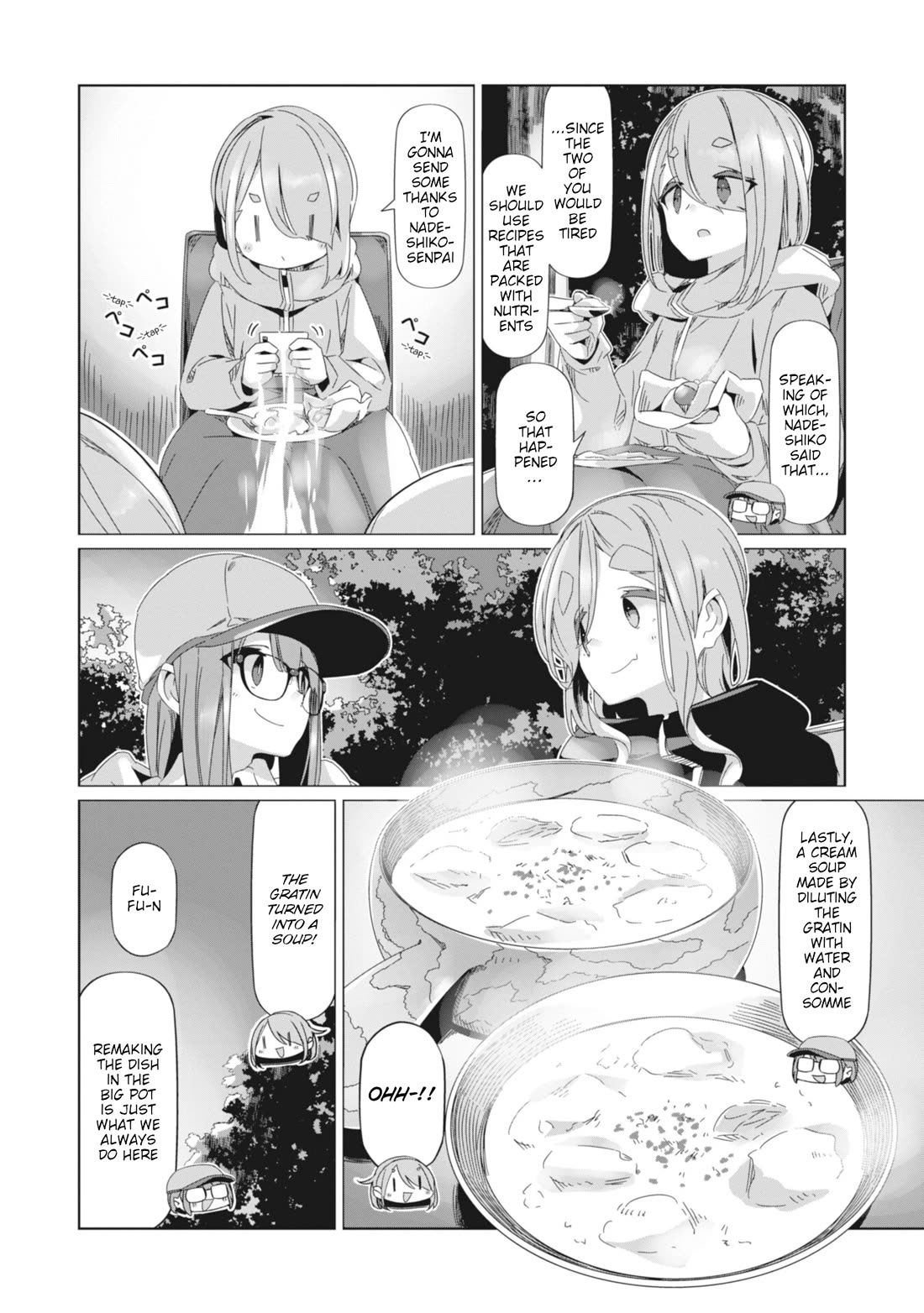Yurucamp Chapter 85 page 19 - Chapter 85: Empty Stomachs and Dinner at Karisaka