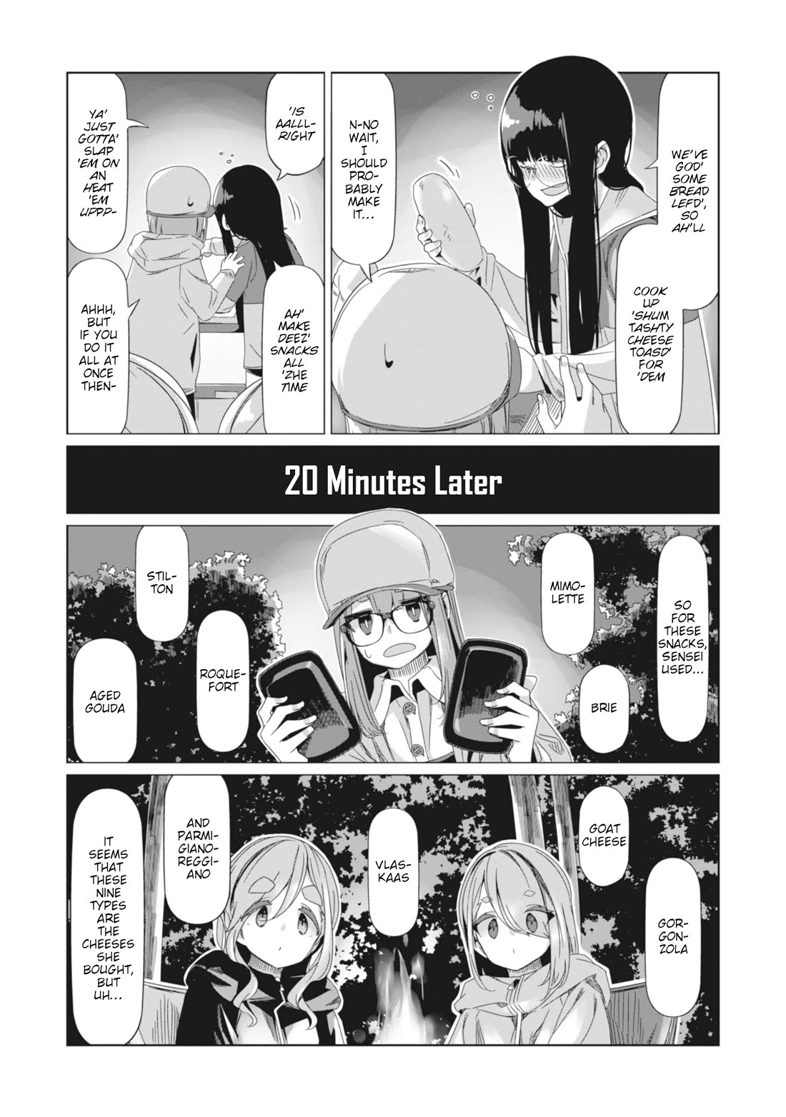 Yurucamp Chapter 85 page 22 - Chapter 85: Empty Stomachs and Dinner at Karisaka