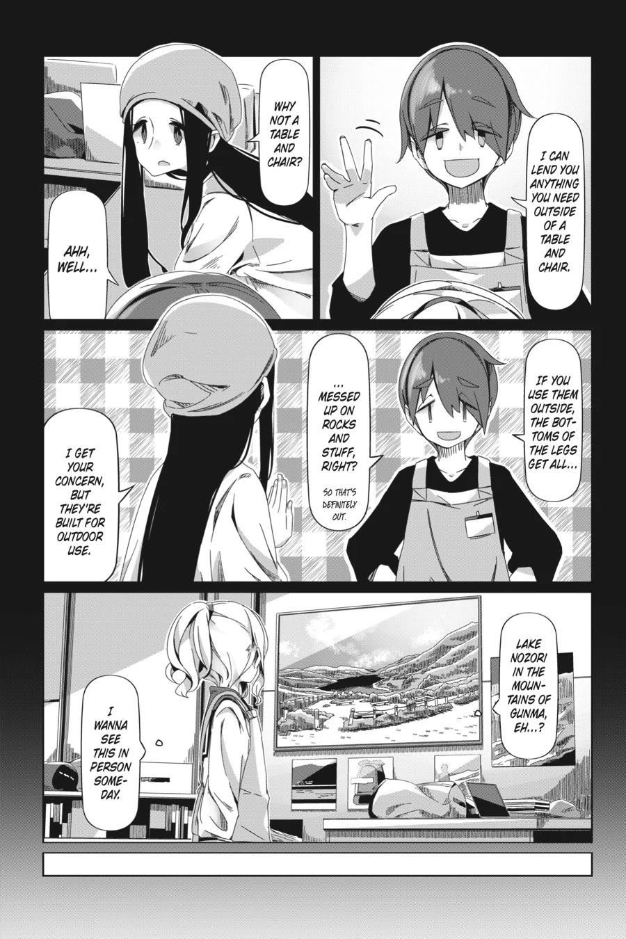 Yurucamp Chapter 88 page 12 - Chapter 88: Farewell, Shimarin's Bun, Until She Grows Her Hair Out Again