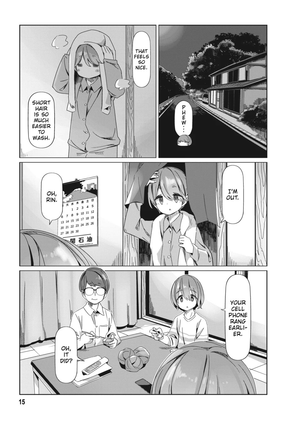 Yurucamp Chapter 88 page 16 - Chapter 88: Farewell, Shimarin's Bun, Until She Grows Her Hair Out Again