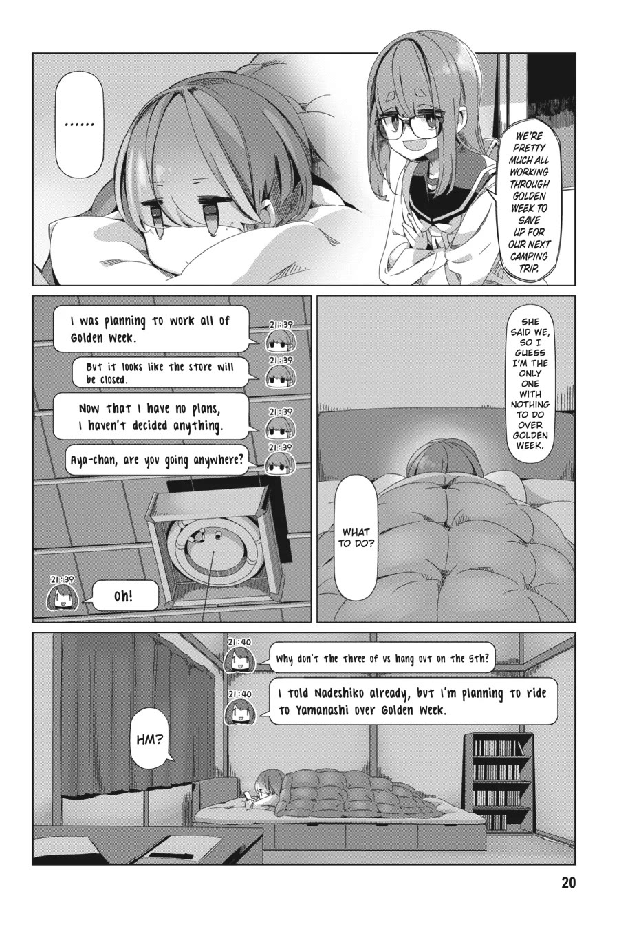Yurucamp Chapter 88 page 21 - Chapter 88: Farewell, Shimarin's Bun, Until She Grows Her Hair Out Again