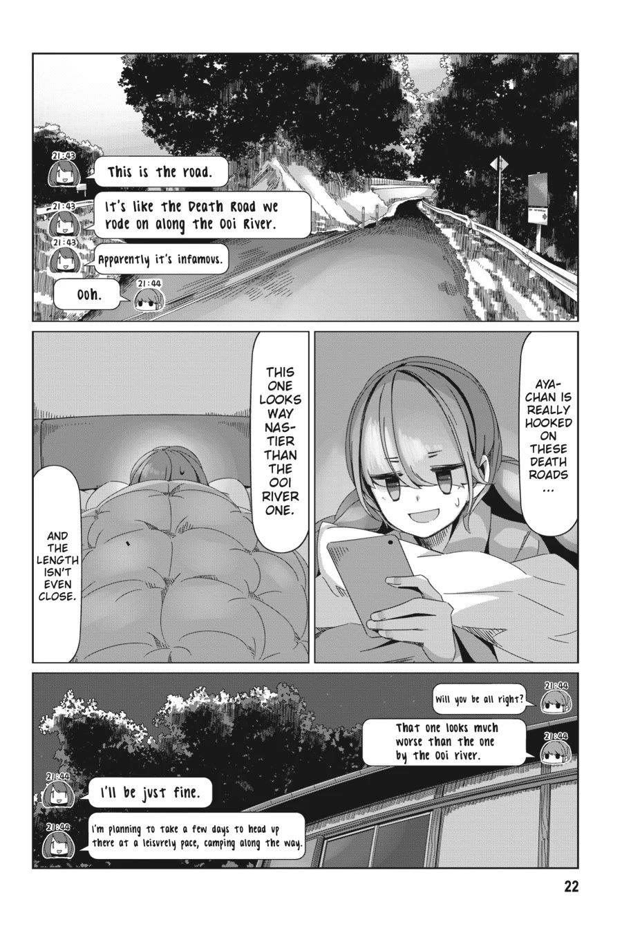 Yurucamp Chapter 88 page 23 - Chapter 88: Farewell, Shimarin's Bun, Until She Grows Her Hair Out Again