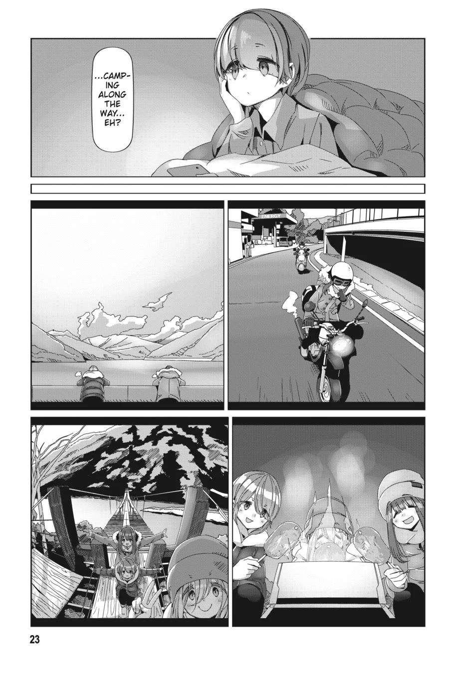 Yurucamp Chapter 88 page 24 - Chapter 88: Farewell, Shimarin's Bun, Until She Grows Her Hair Out Again