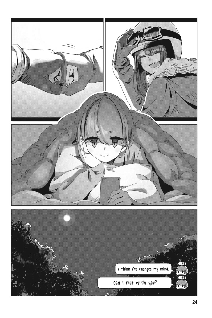 Yurucamp Chapter 88 page 25 - Chapter 88: Farewell, Shimarin's Bun, Until She Grows Her Hair Out Again