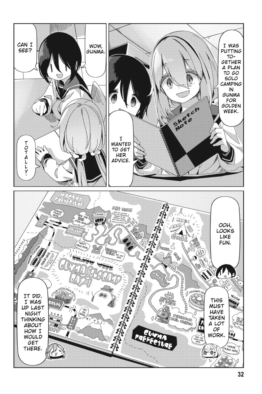 Yurucamp Chapter 89 page 4 - Chapter 89: Nadeshiko's Gunma Solo-Camp Plan