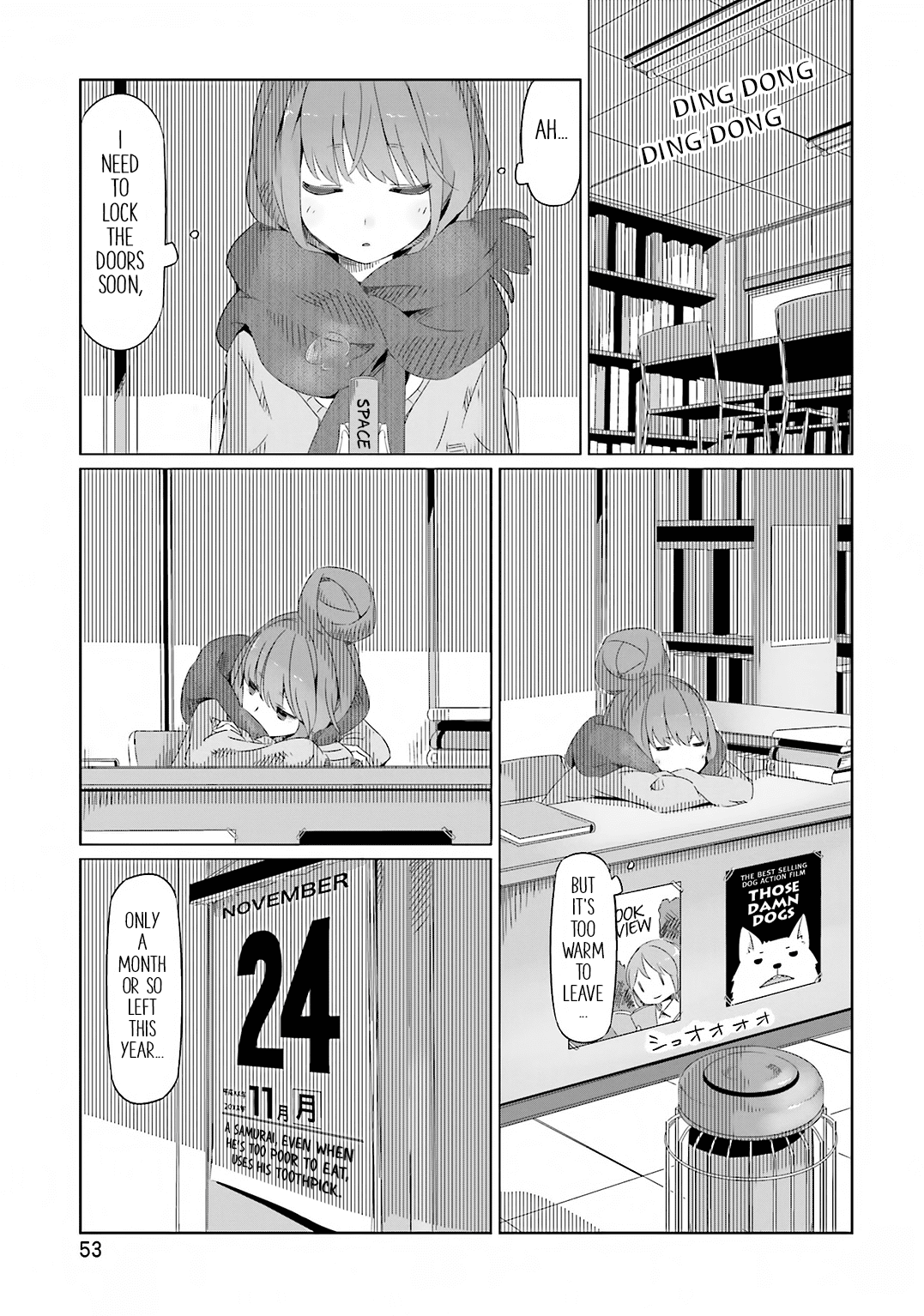 Yurucamp Chapter 9.2 page 1 - Chapter 9 v2 : After-School Souvenirs and Yakiniku Basics