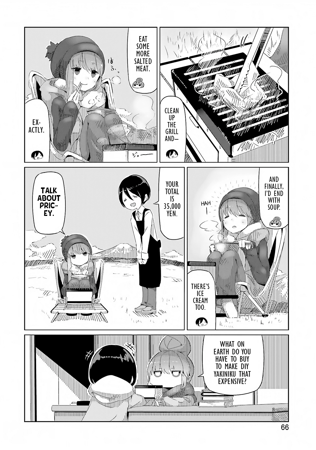 Yurucamp Chapter 9.2 page 14 - Chapter 9 v2 : After-School Souvenirs and Yakiniku Basics
