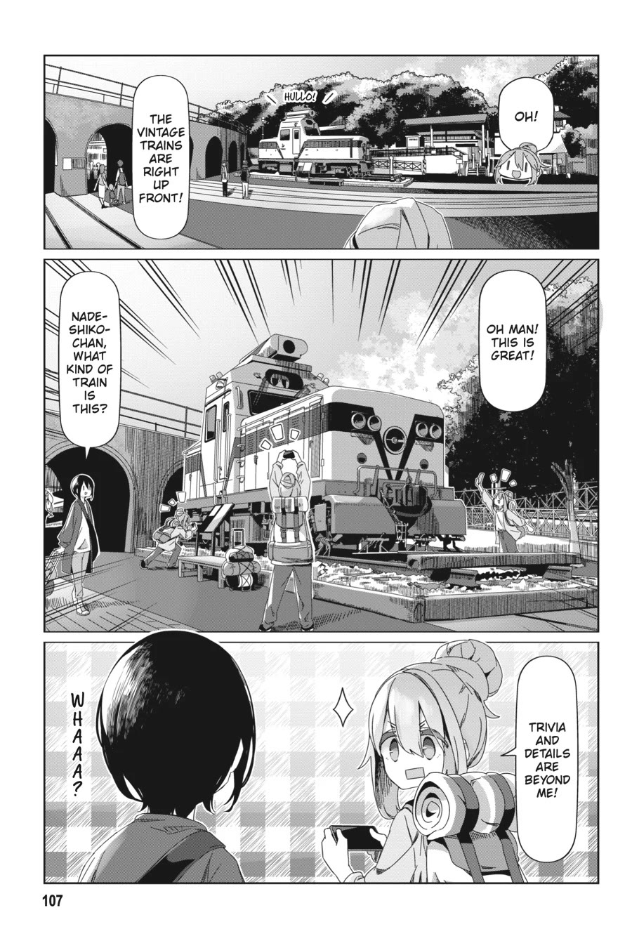 Yurucamp Chapter 92 page 1 - Chapter 92: Welcome to the Yokokawa Rail Museum