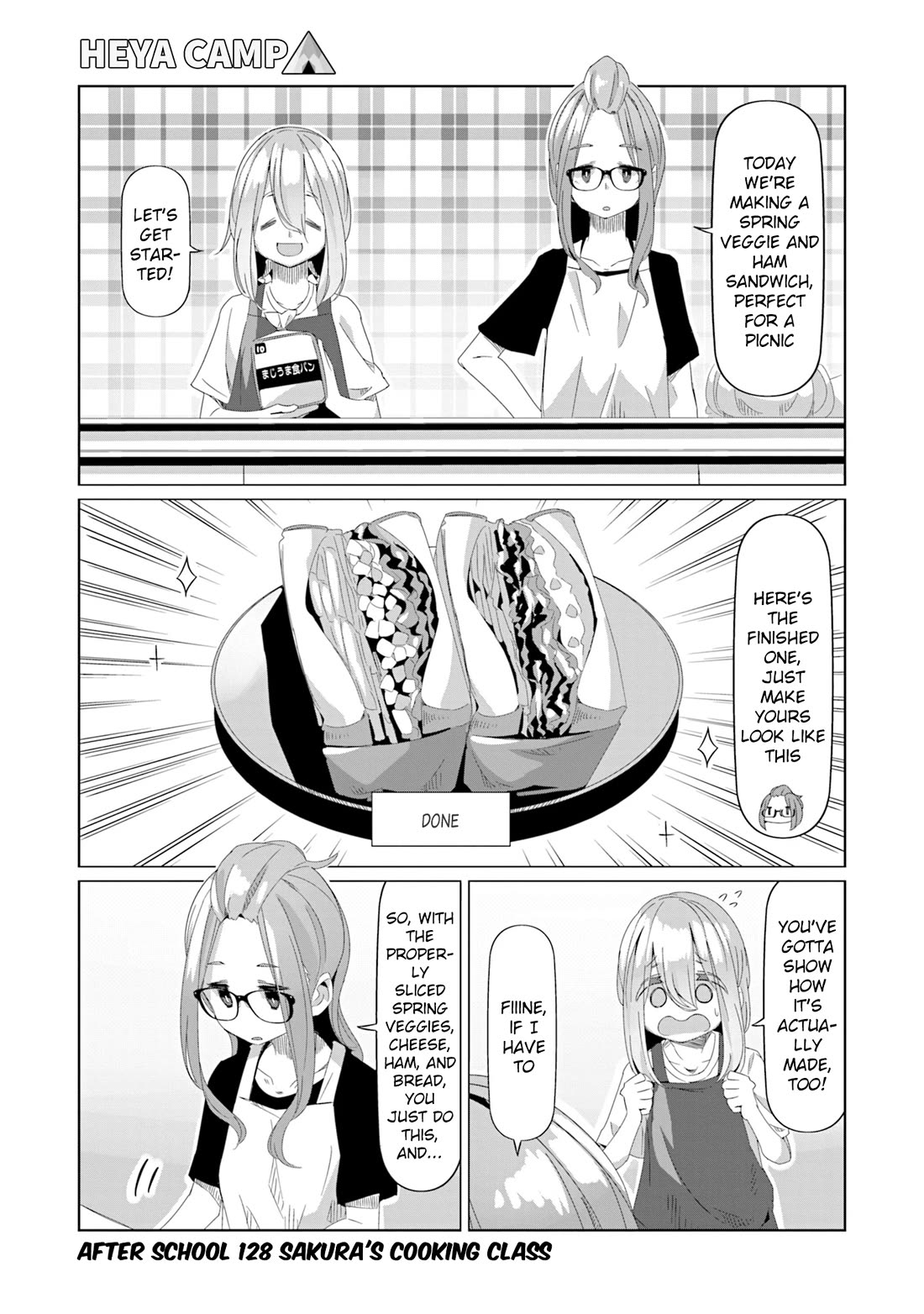 Yurucamp Chapter 98.5 page 1 - Chapter 98.5: Volume 17 extras — Heya Camp + Inu-Inu-Inuko-san