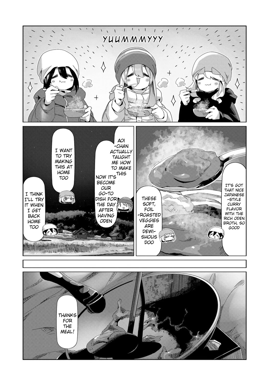 Yurucamp Chapter 98 page 12 - Chapter 98: The end of the trip and the night at Lake Nozori