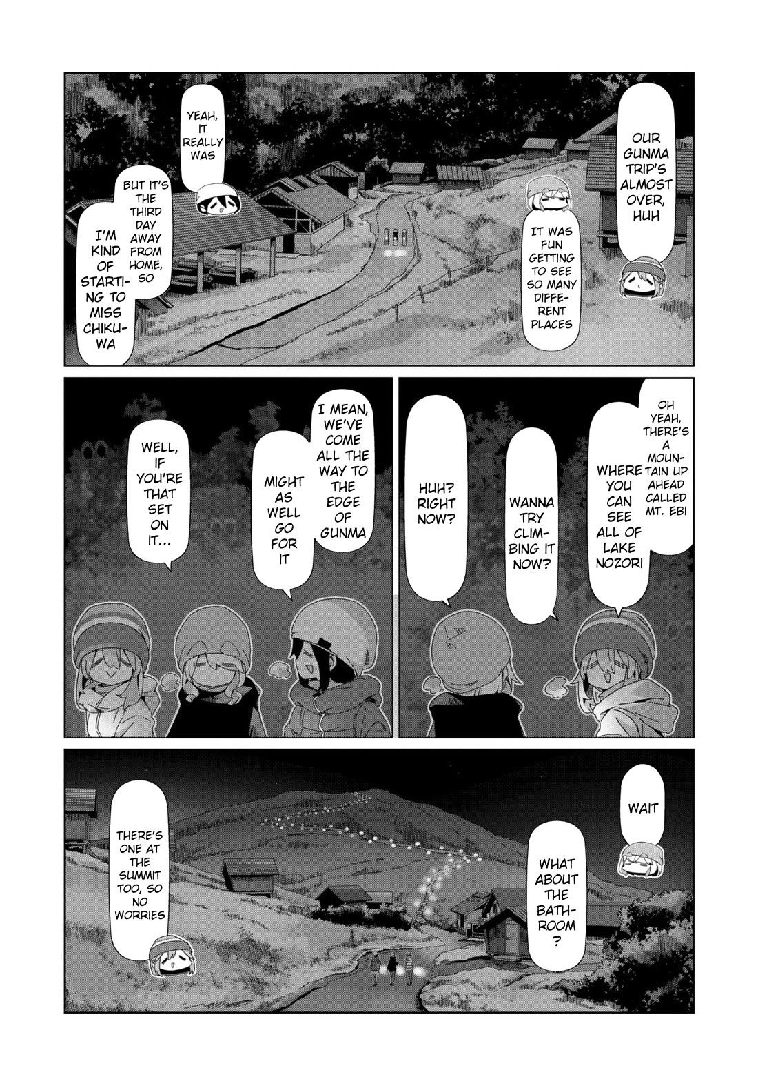 Yurucamp Chapter 98 page 16 - Chapter 98: The end of the trip and the night at Lake Nozori