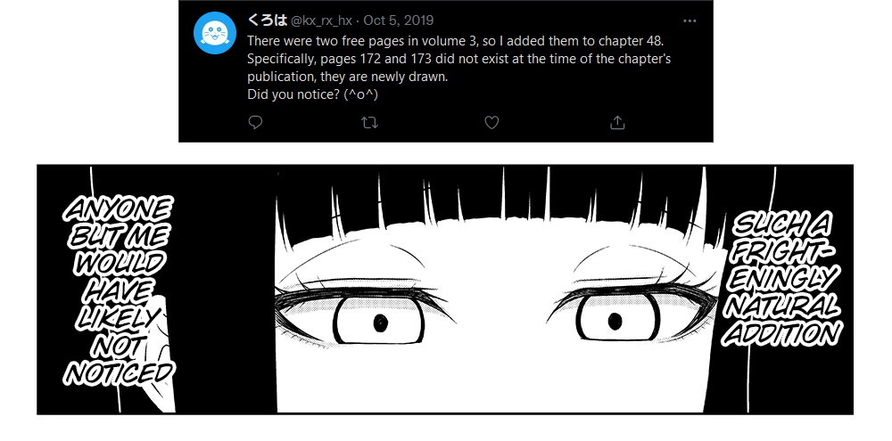 Yuugai Shitei Doukyuusei Chapter 51.6 page 65 - Chapter 51.6: Kuroha-san Posts on Twitter