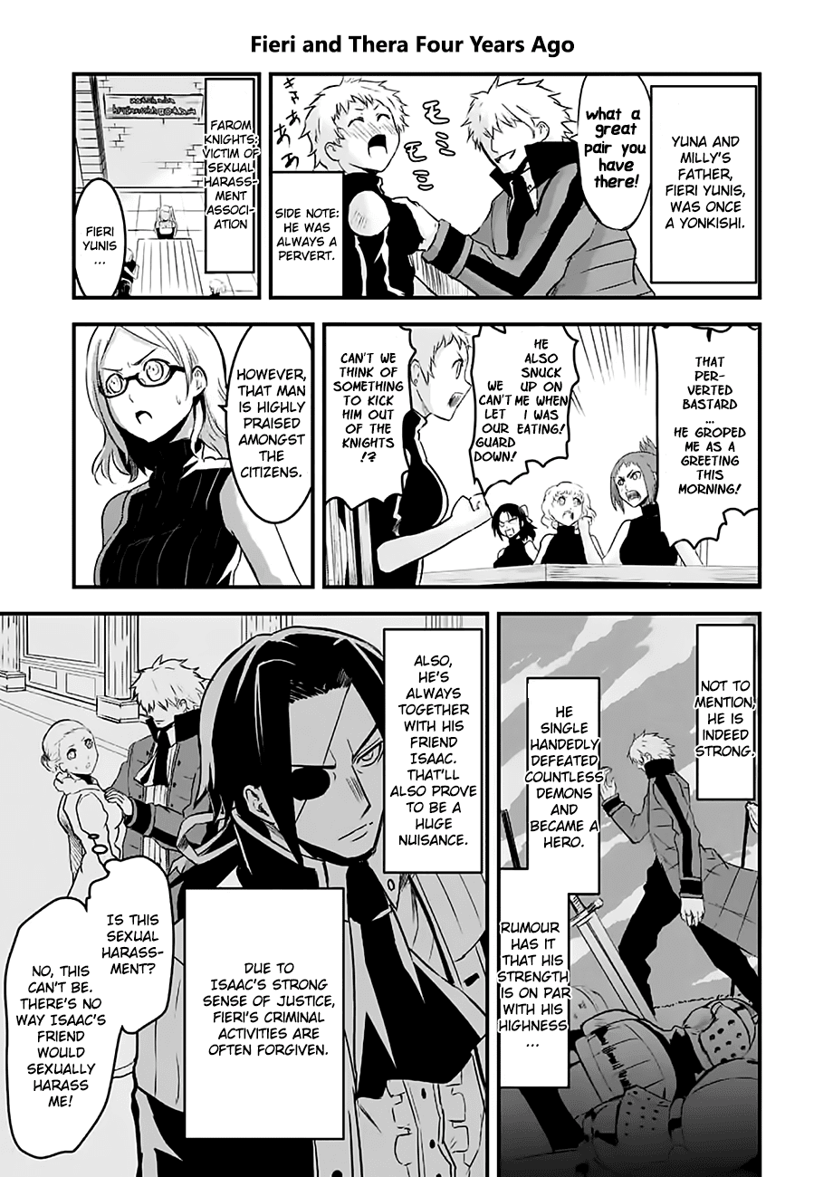 Yuusha ga Shinda! Chapter 47.5 page 1 - Chapter 47.5: Omake 6: Fieri and Thera 4 Years Ago